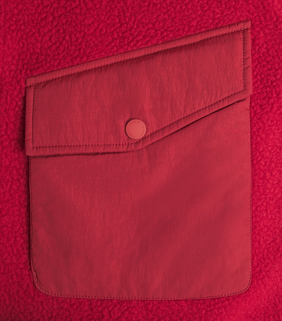 Marina Collarless Fleece RED DAHLIA Image 5