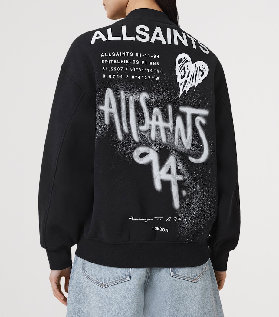 Organic Cotton Poster Belle Bomber Jacket BLACK Image 7