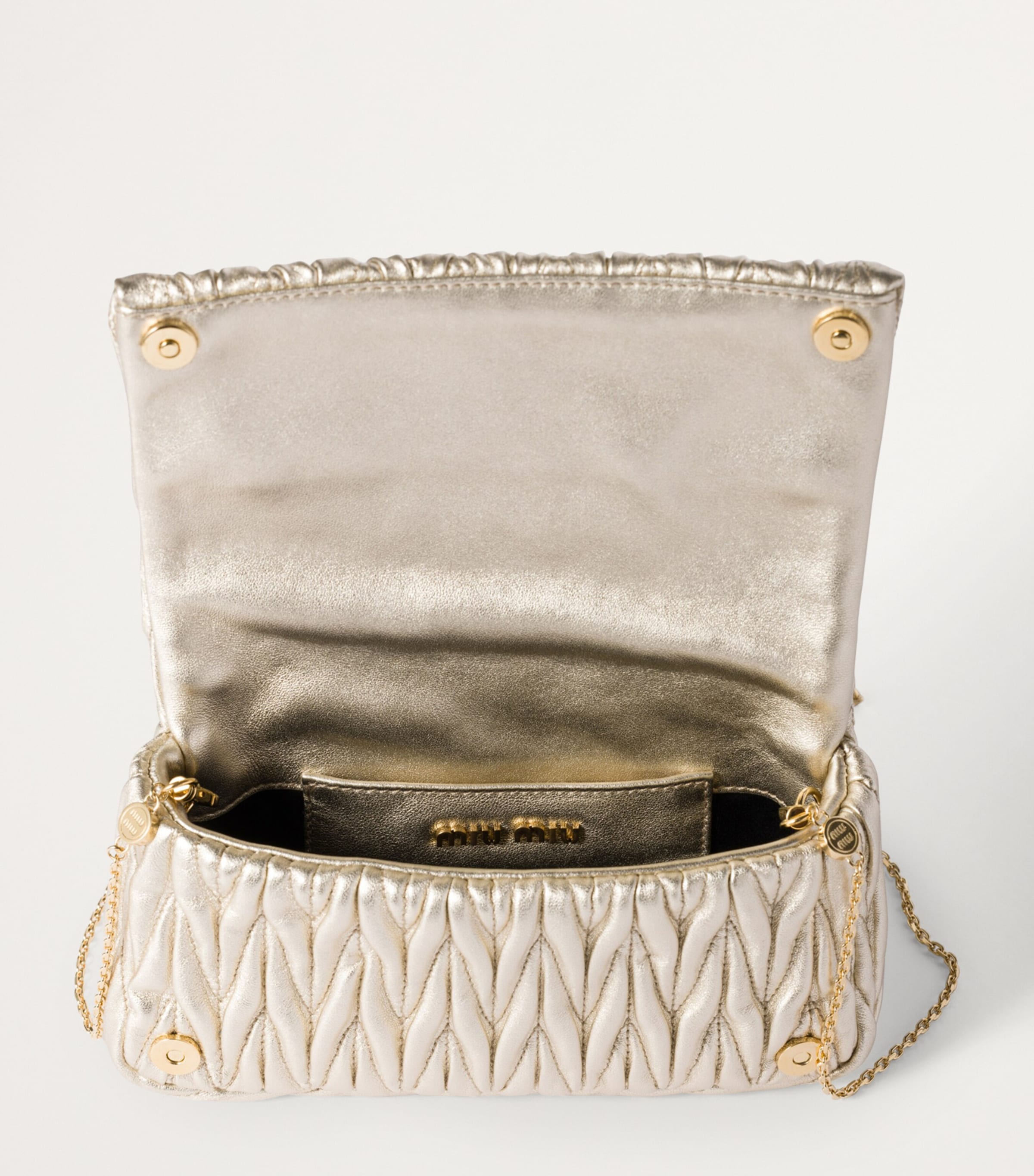 Mini Matelassé Leather Shoulder Bag F0846 Image 4