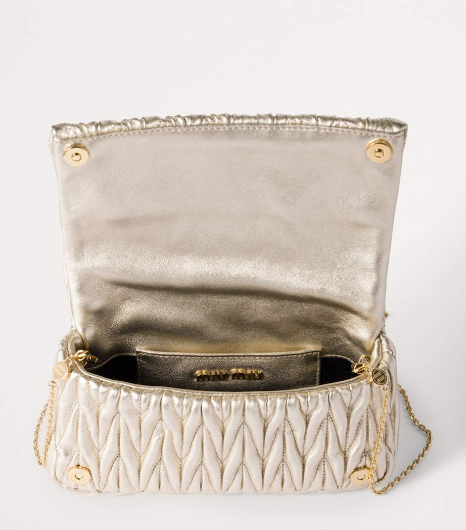 Mini Matelassé Leather Shoulder Bag F0846 Image 4