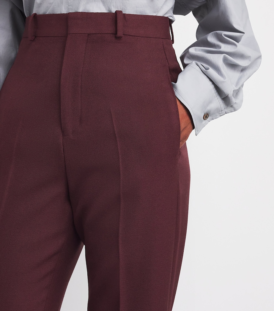 Wool Credo Straight Trousers 1014 RUBY Image 6