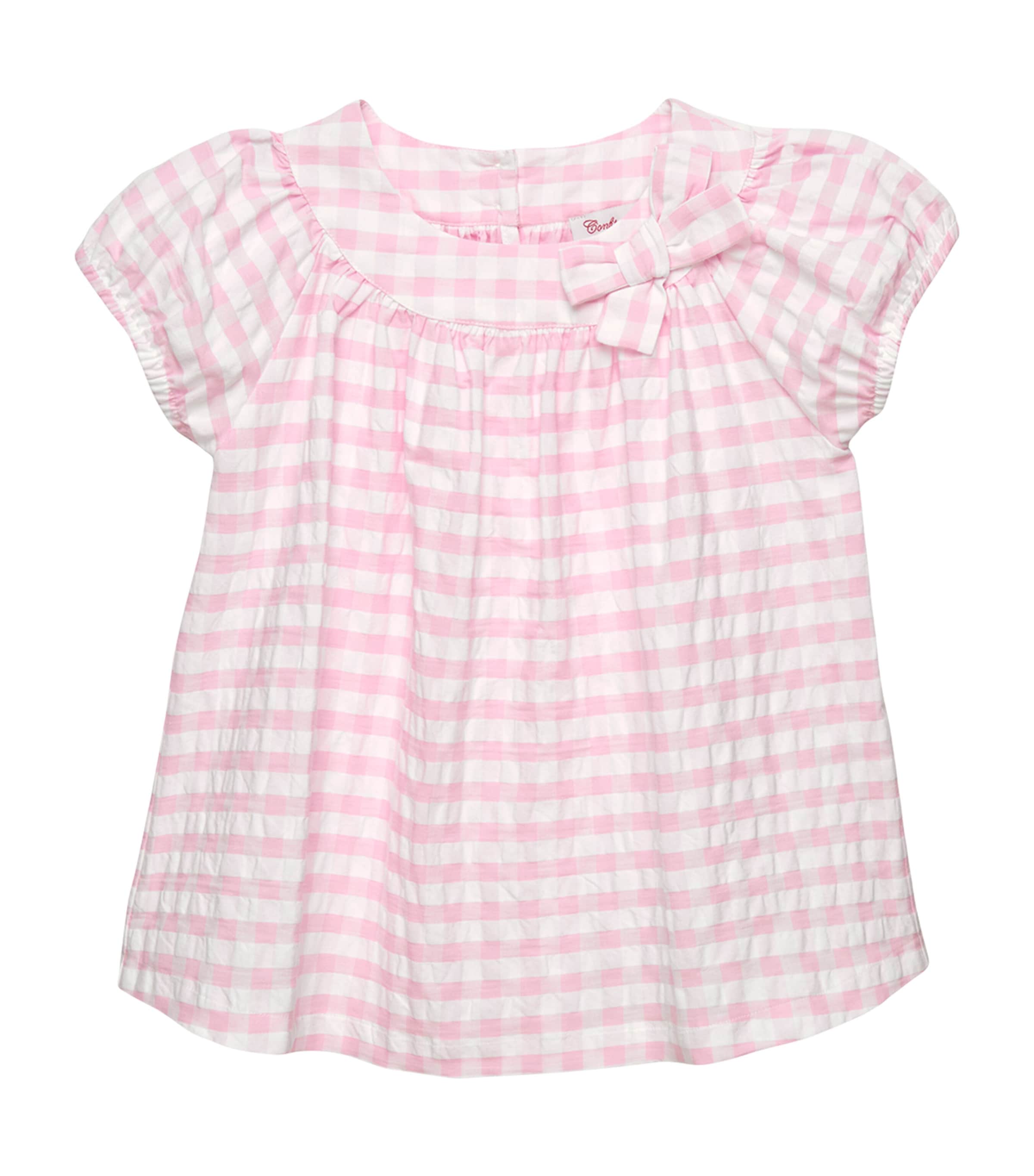 Trotters Cotton Gingham T-Shirt (2-5 Years) Pink Image 1