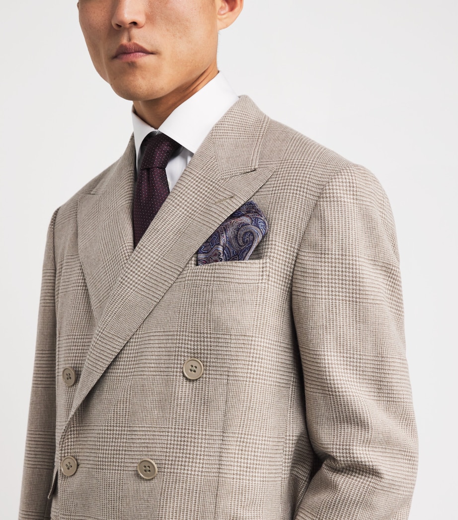 Silk Print Pocket Square 29 LIGHT GREY Image 2