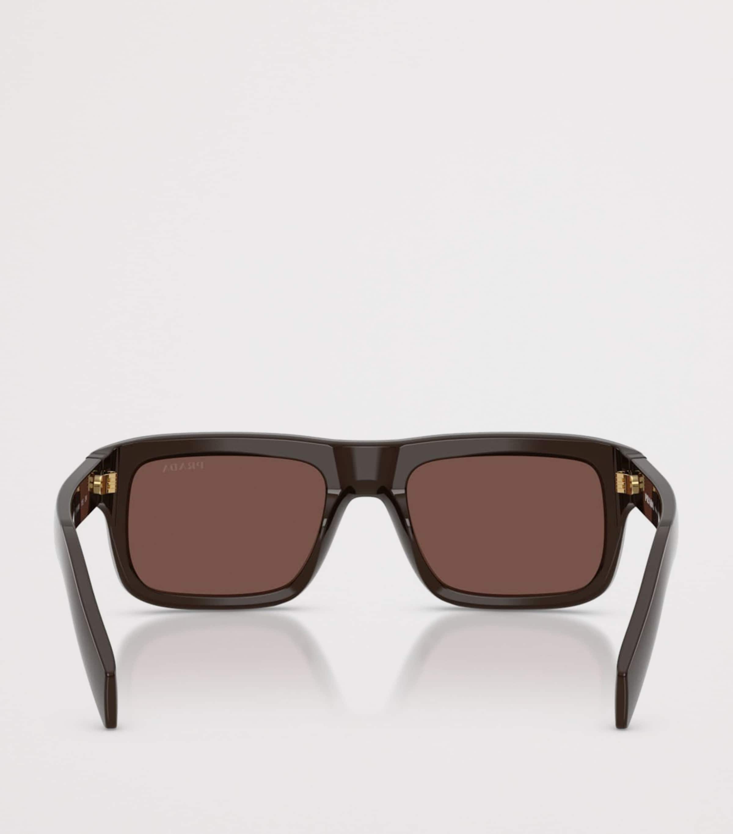 Prada Acetate Square Sunglasses Brown Image 4