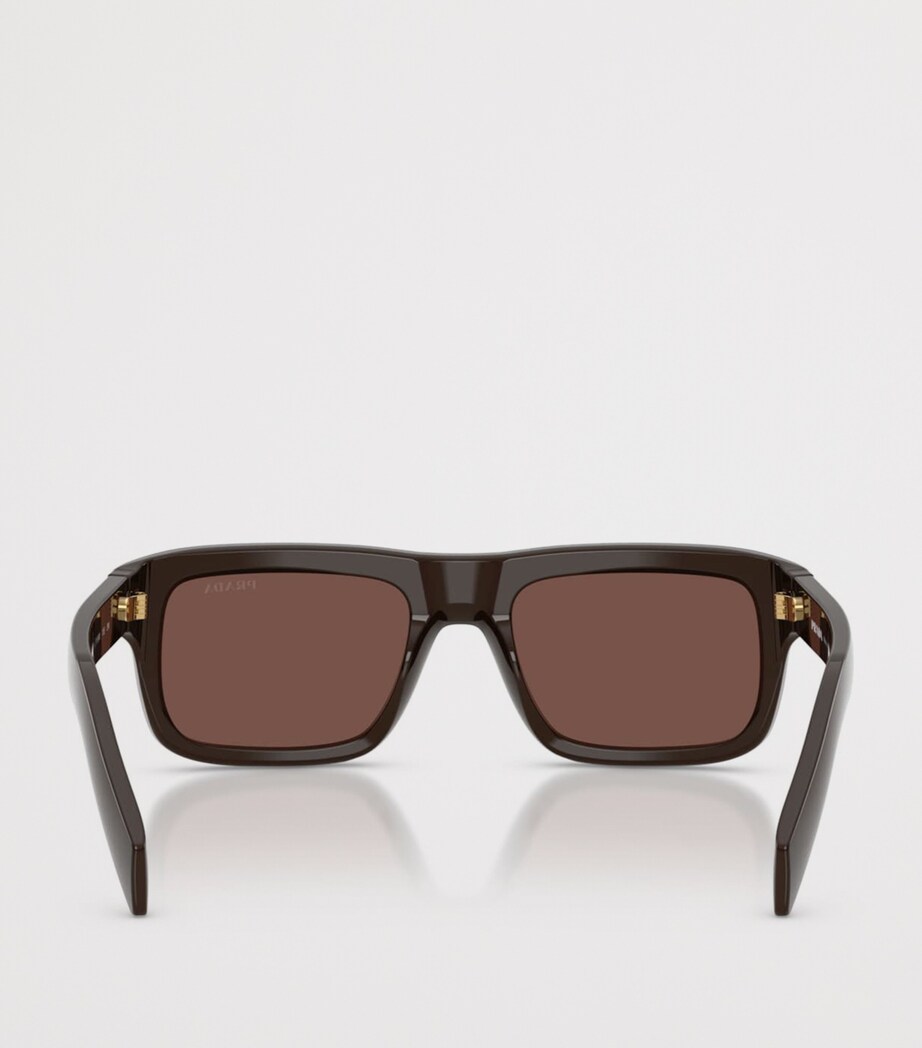 Prada Acetate Square Sunglasses Brown Image 4
