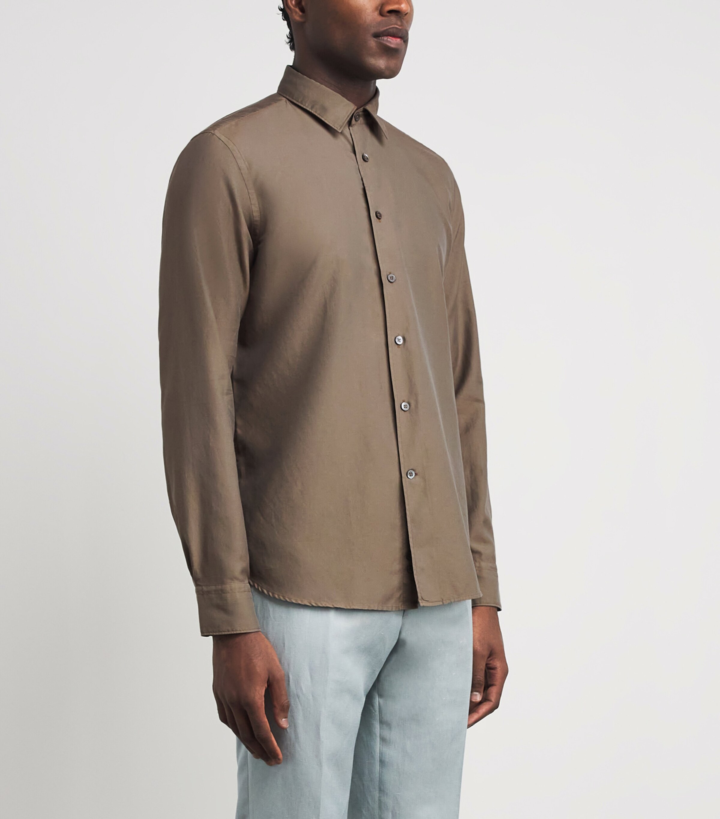 Canali Mens Cotton-Silk Shirt Image 4