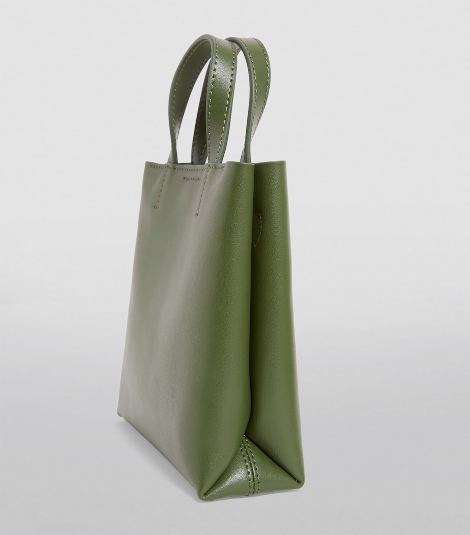 Harrods Mini Leather Kensington Tote Bag Blue Image 6