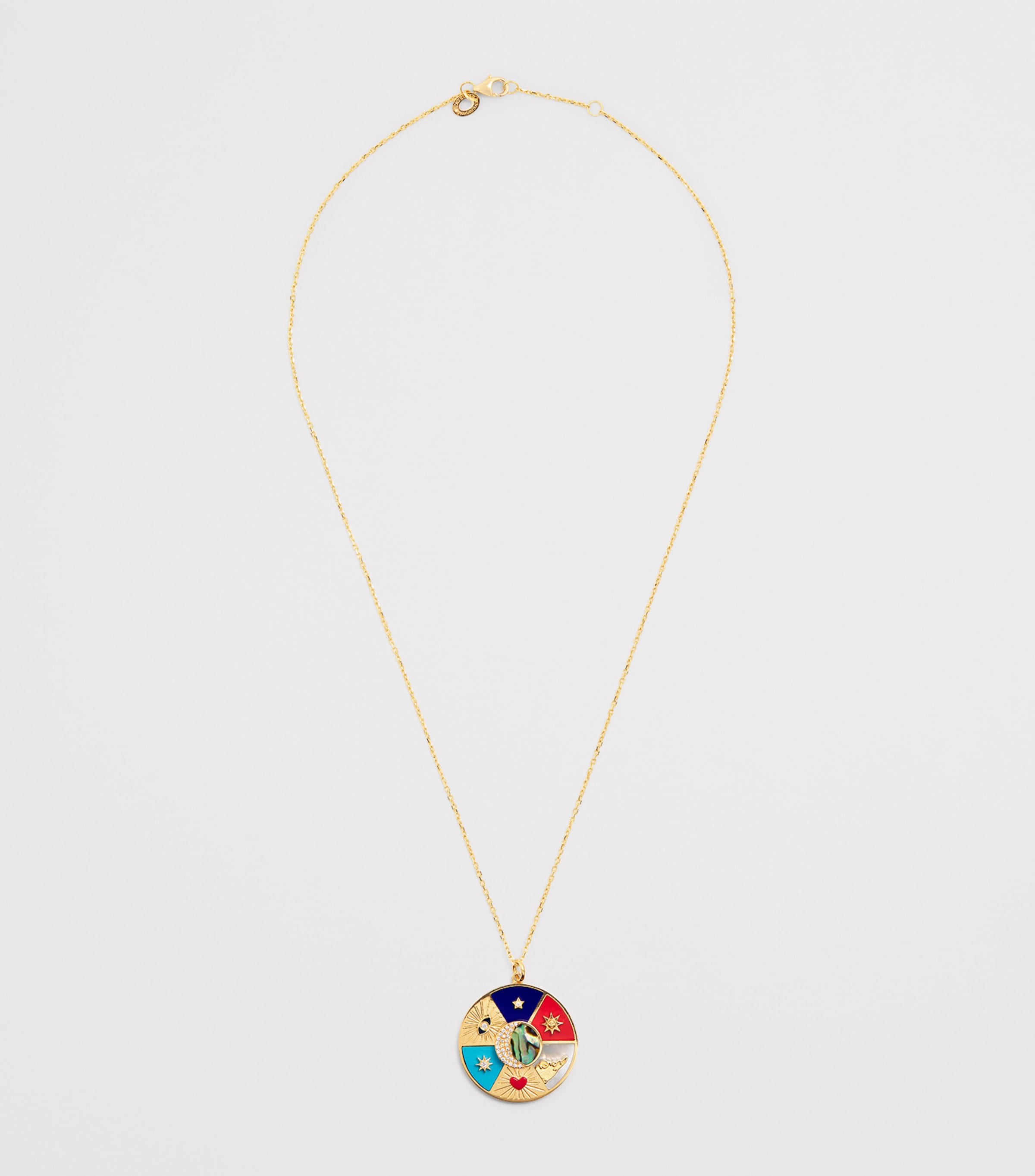 Yellow Gold and Diamond Oracle Eternal Charm Necklace YELLOW GOLD Image 3