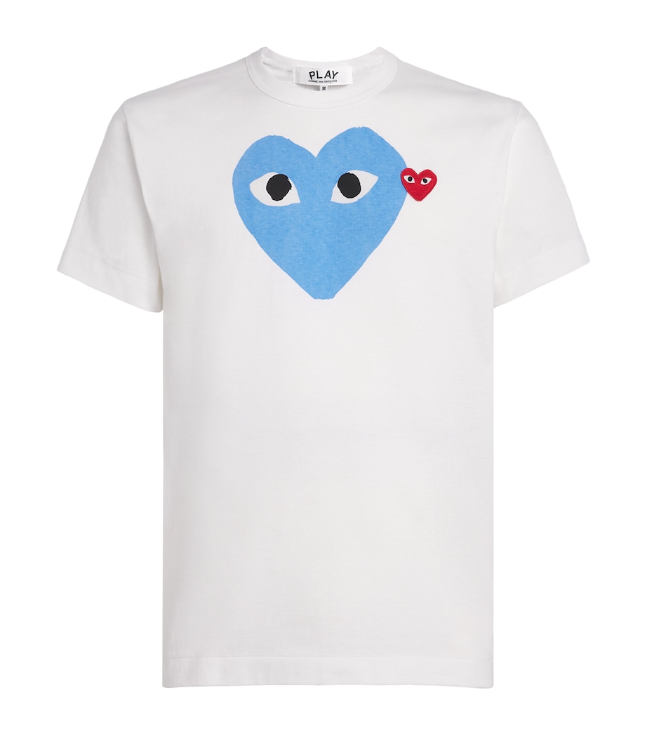 Comme Des Garçons Play Mens Heart Logo T-Shirt Blue Image 1