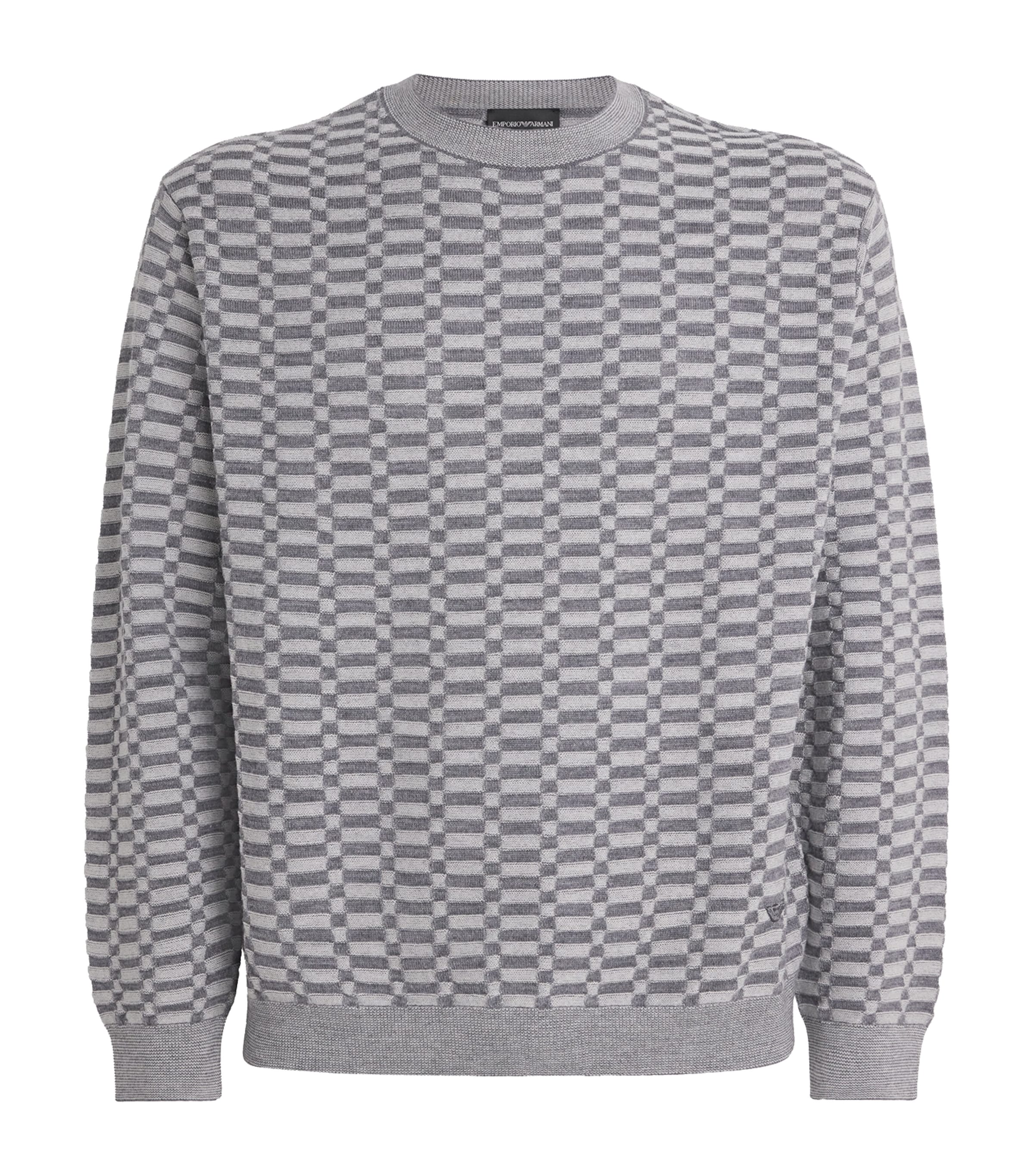 Virgin Wool Op-Art Sweater F8047 Image 1