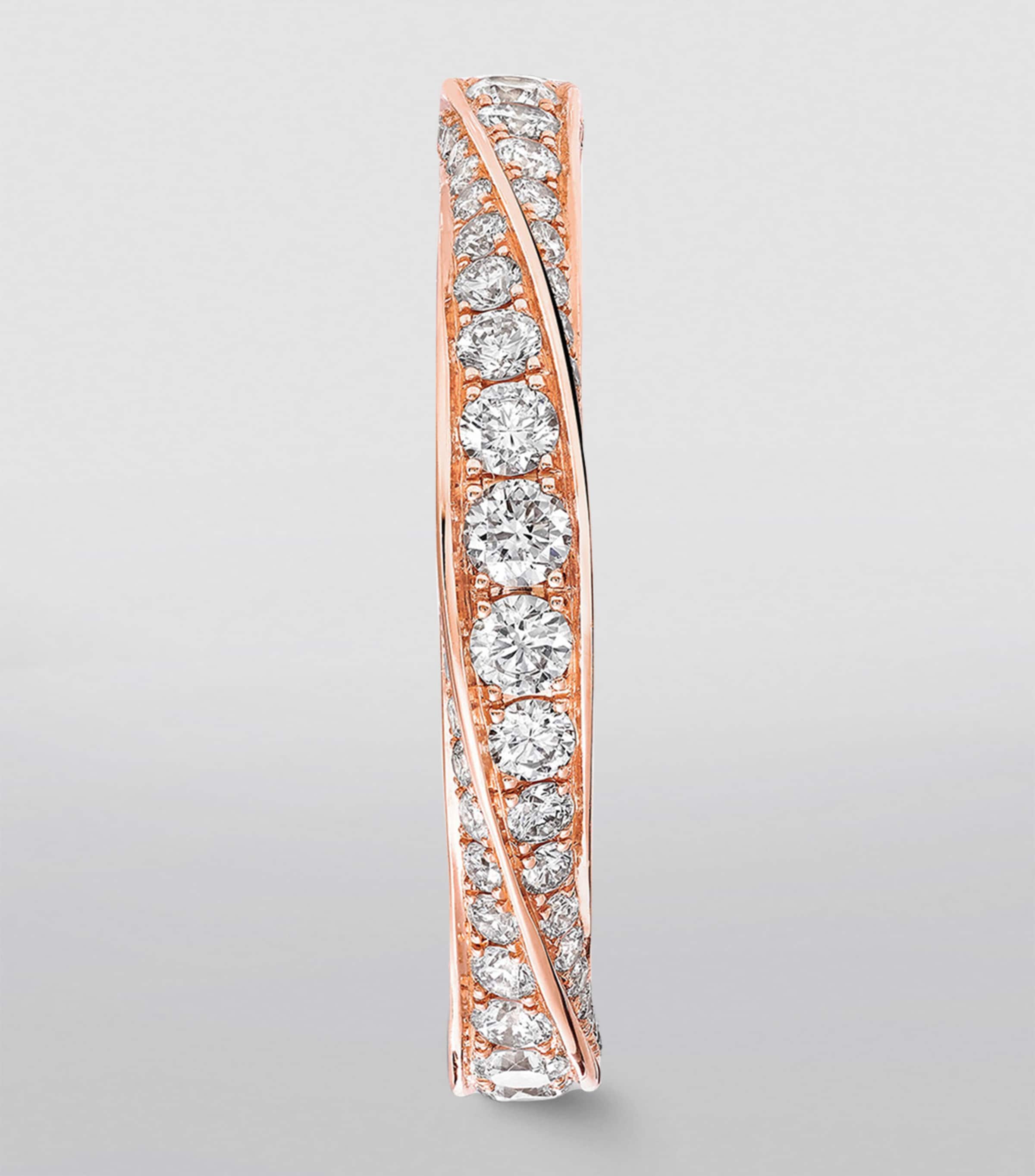 Rose Gold and Diamond Spiral Ring ROSE GOLD Image 2