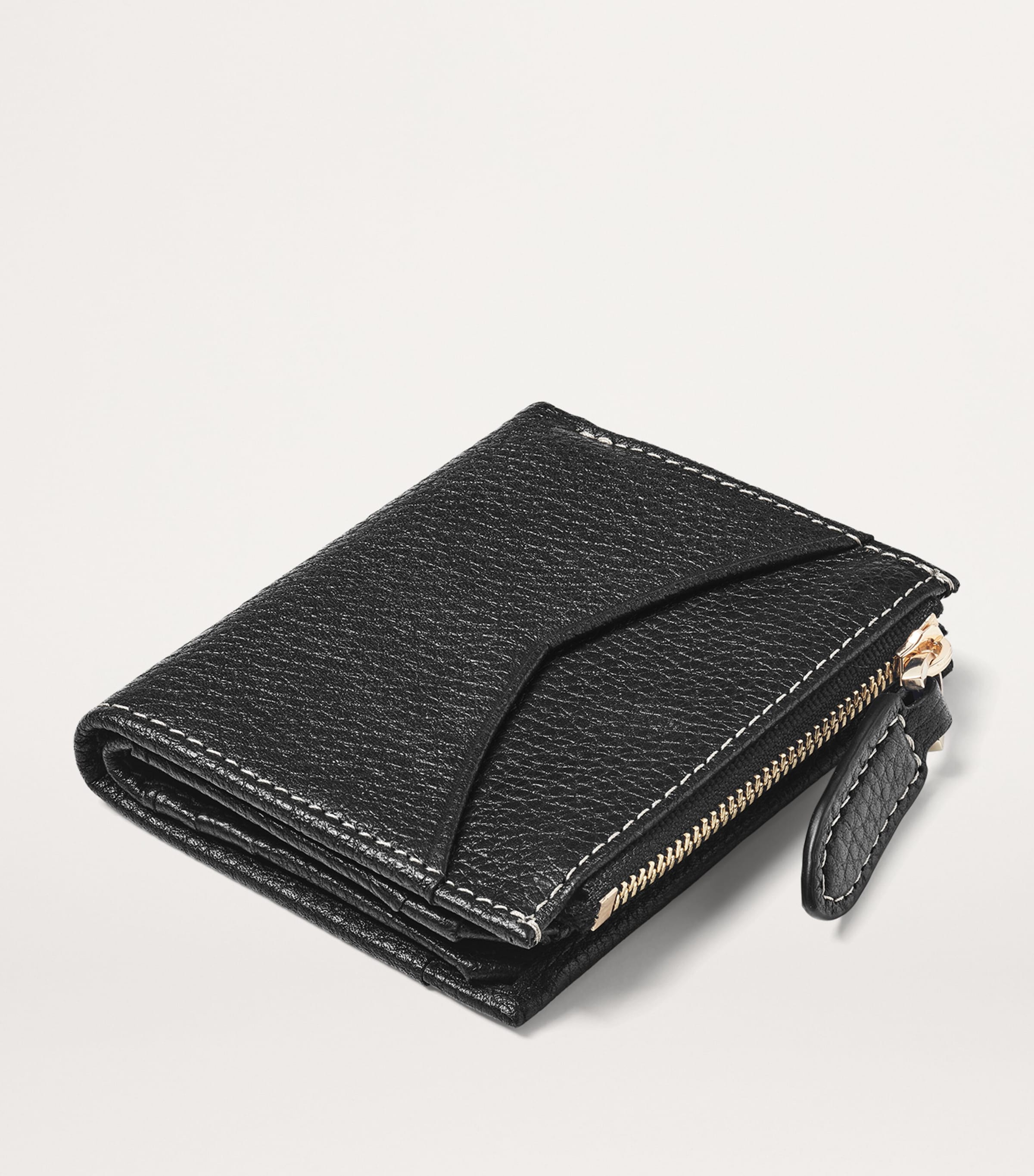 Aspinal Of London Leather Hudson Coin and Card Holder Black Image 3
