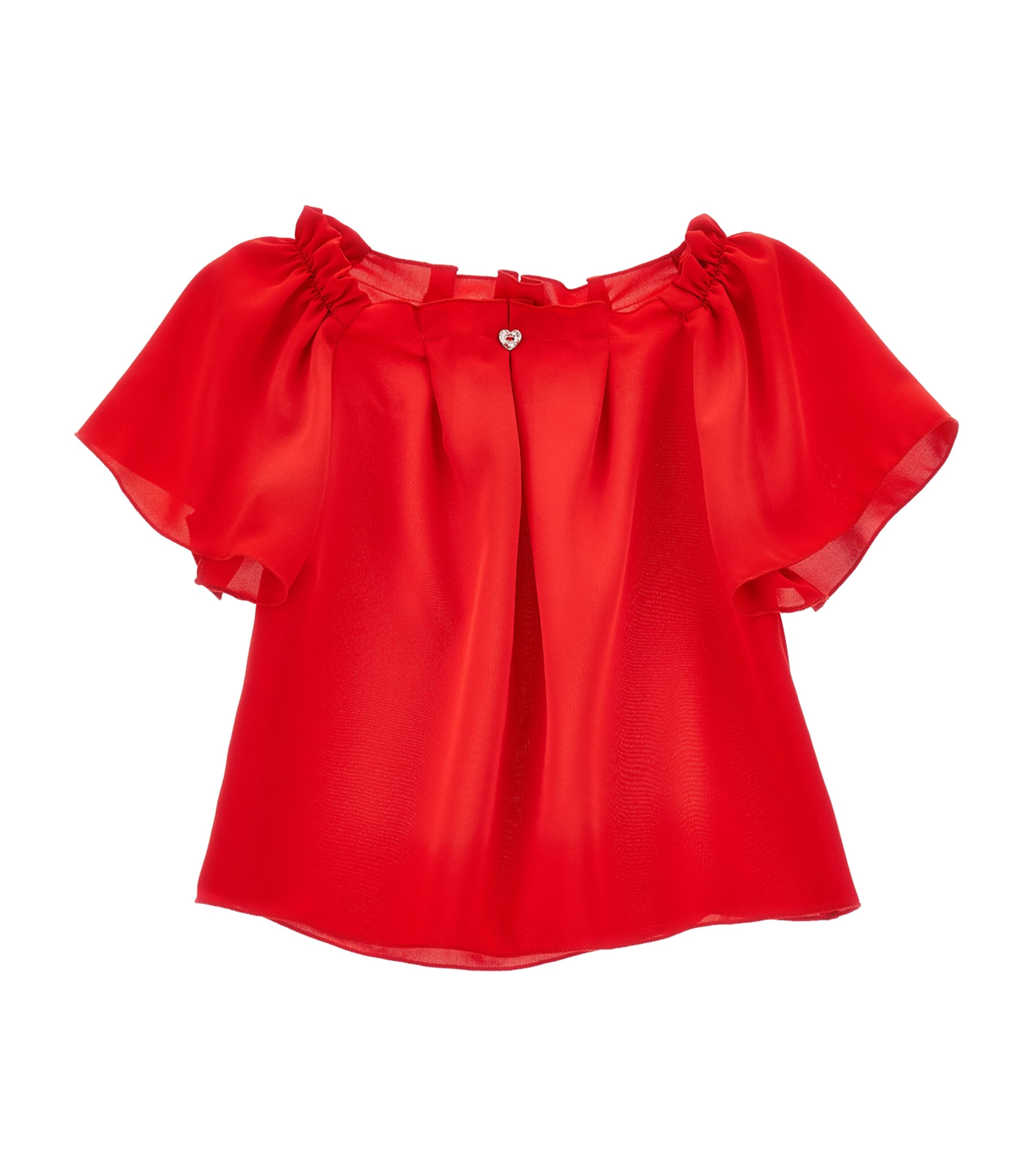 Monnalisa Satin Top In Red