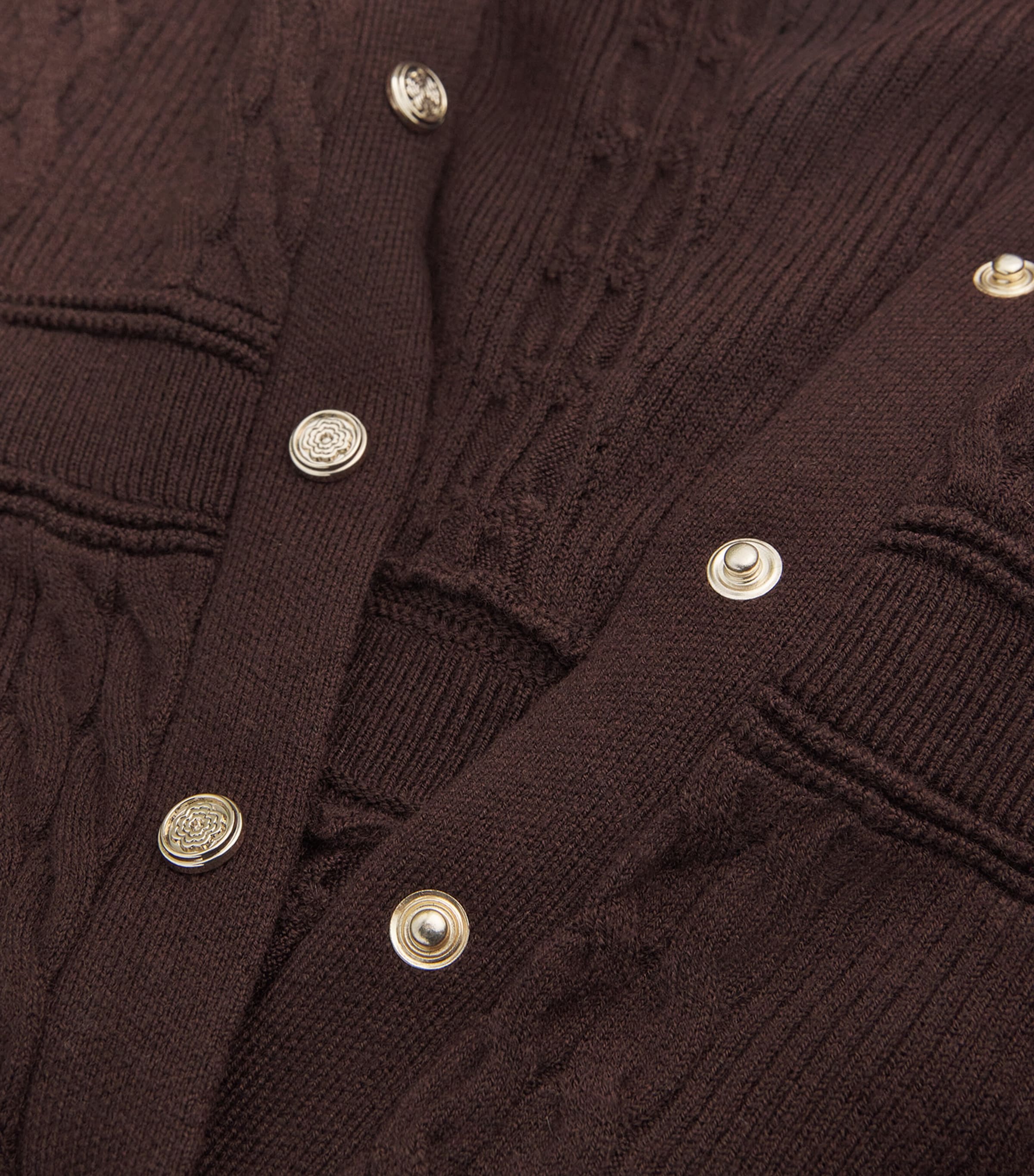 Cable Knit Maxi Dress BROWN Image 5