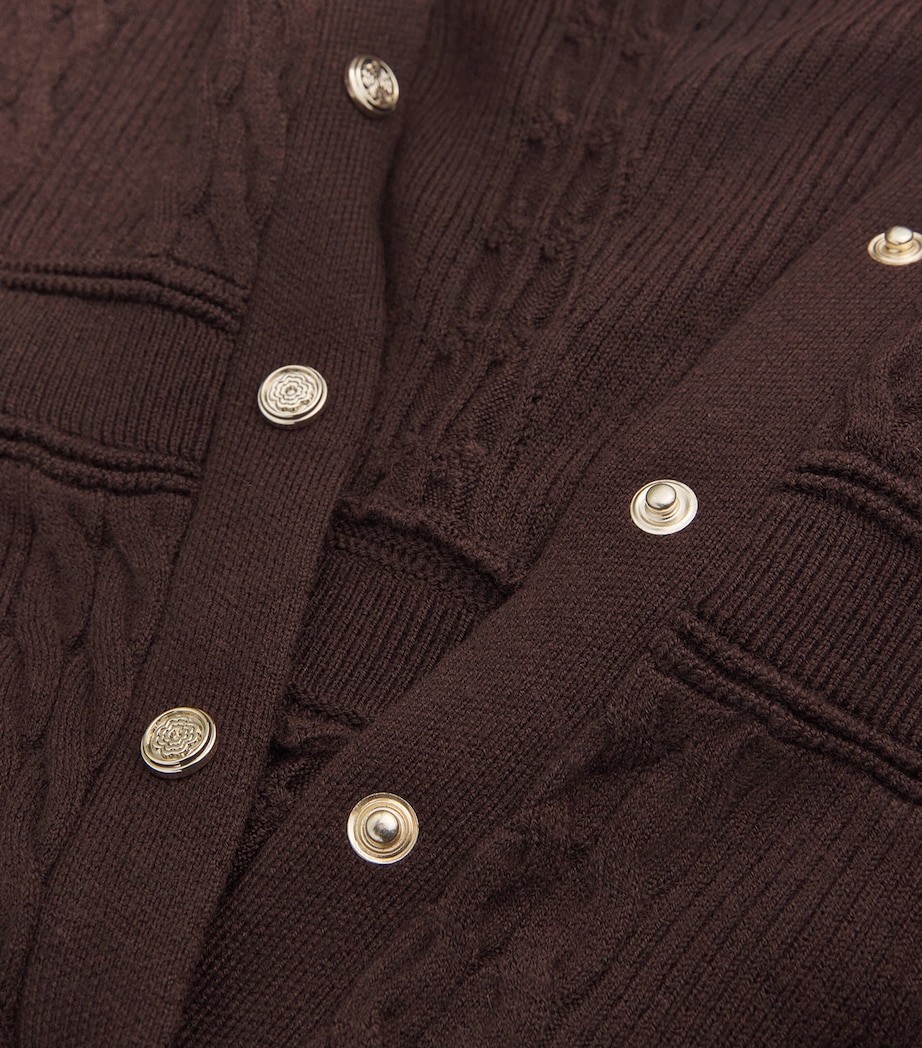 Cable Knit Maxi Dress BROWN Image 5