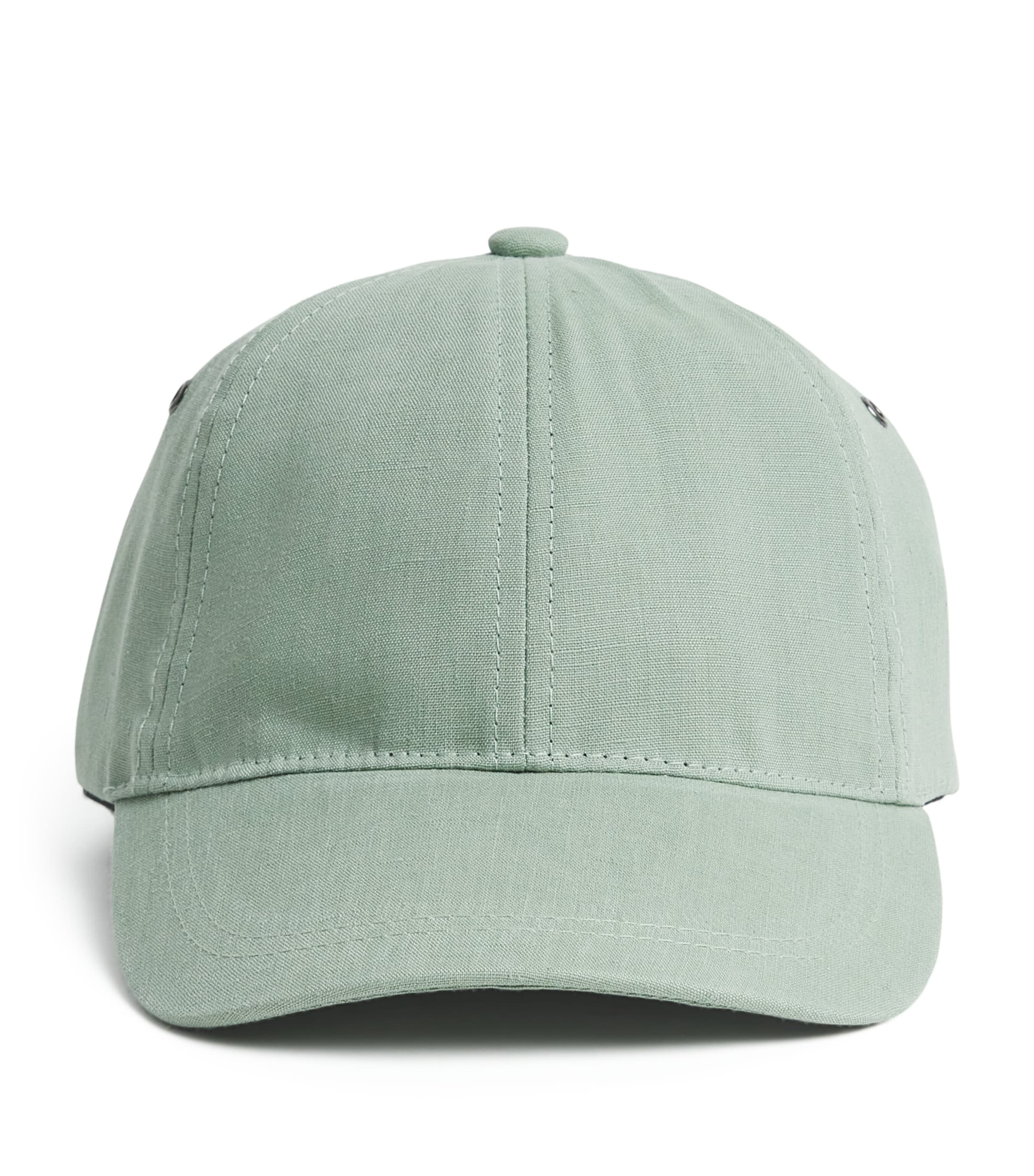 PAUL SMITH LINEN SIGNATURE STRIPE CAP