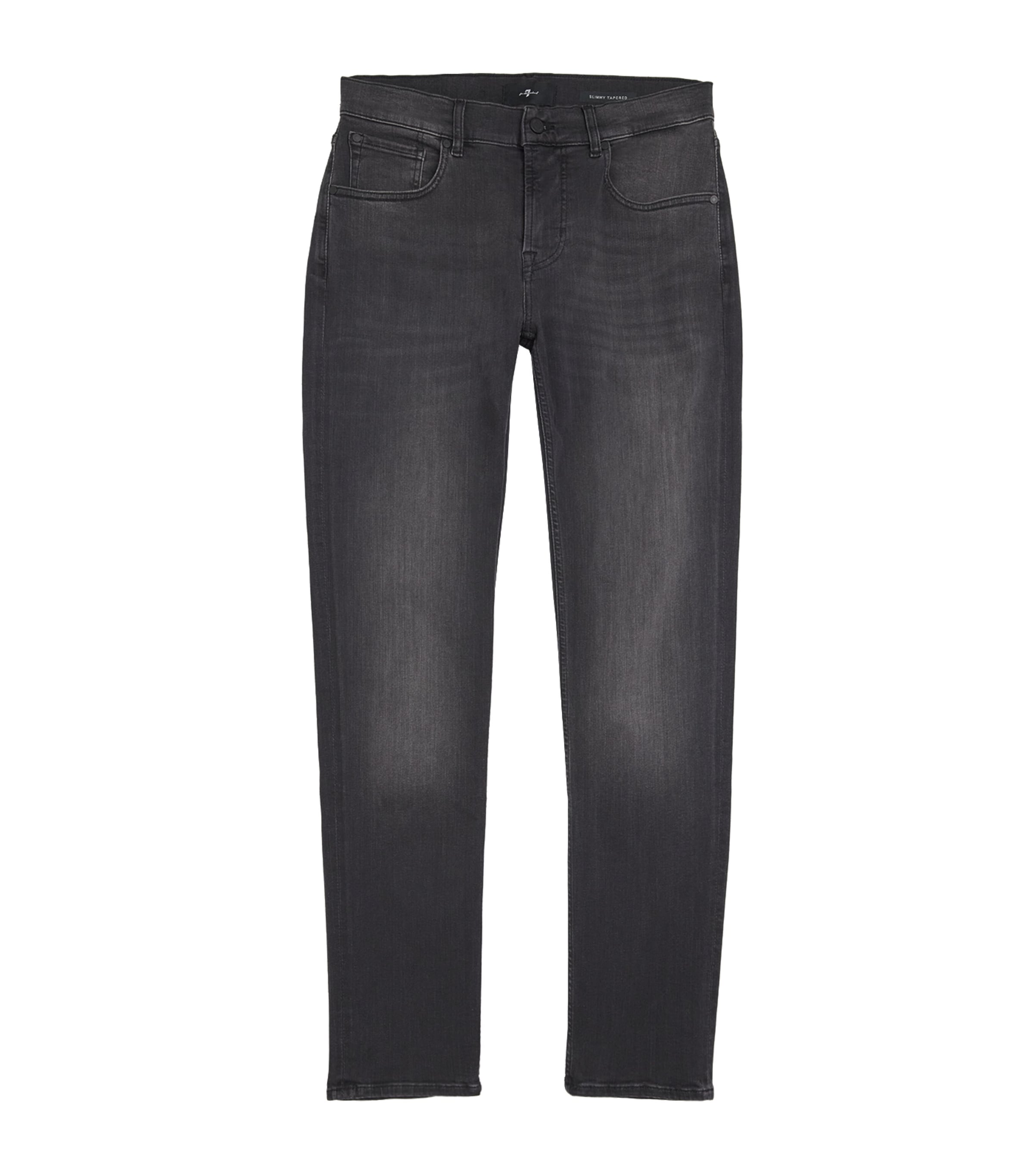 Slimmy Tapered Luxe Performance Jeans WASHED BLACK Image 1