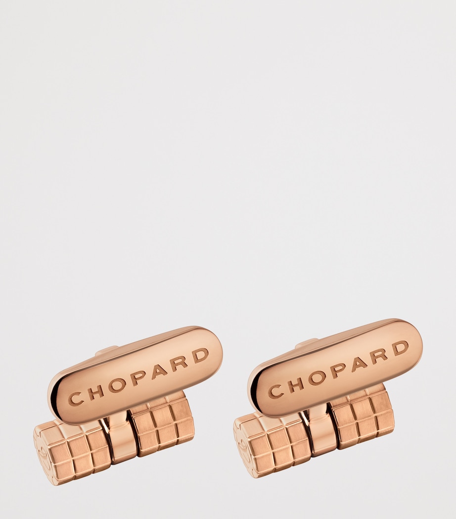 Chopard Ice Cube Cufflinks Rose Gold Image 2