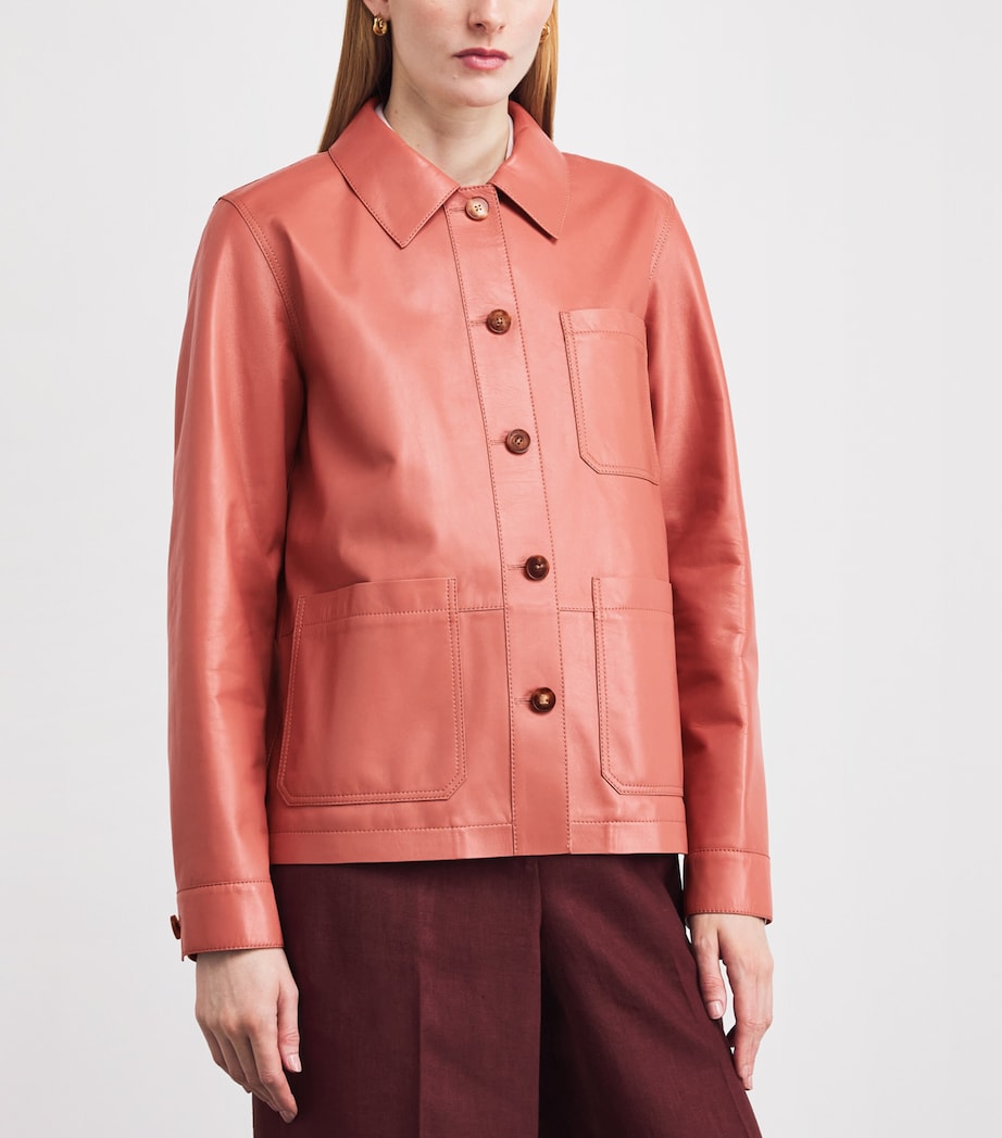 Lambskin Patch-Pocket Jacket DAHLIA Image 3