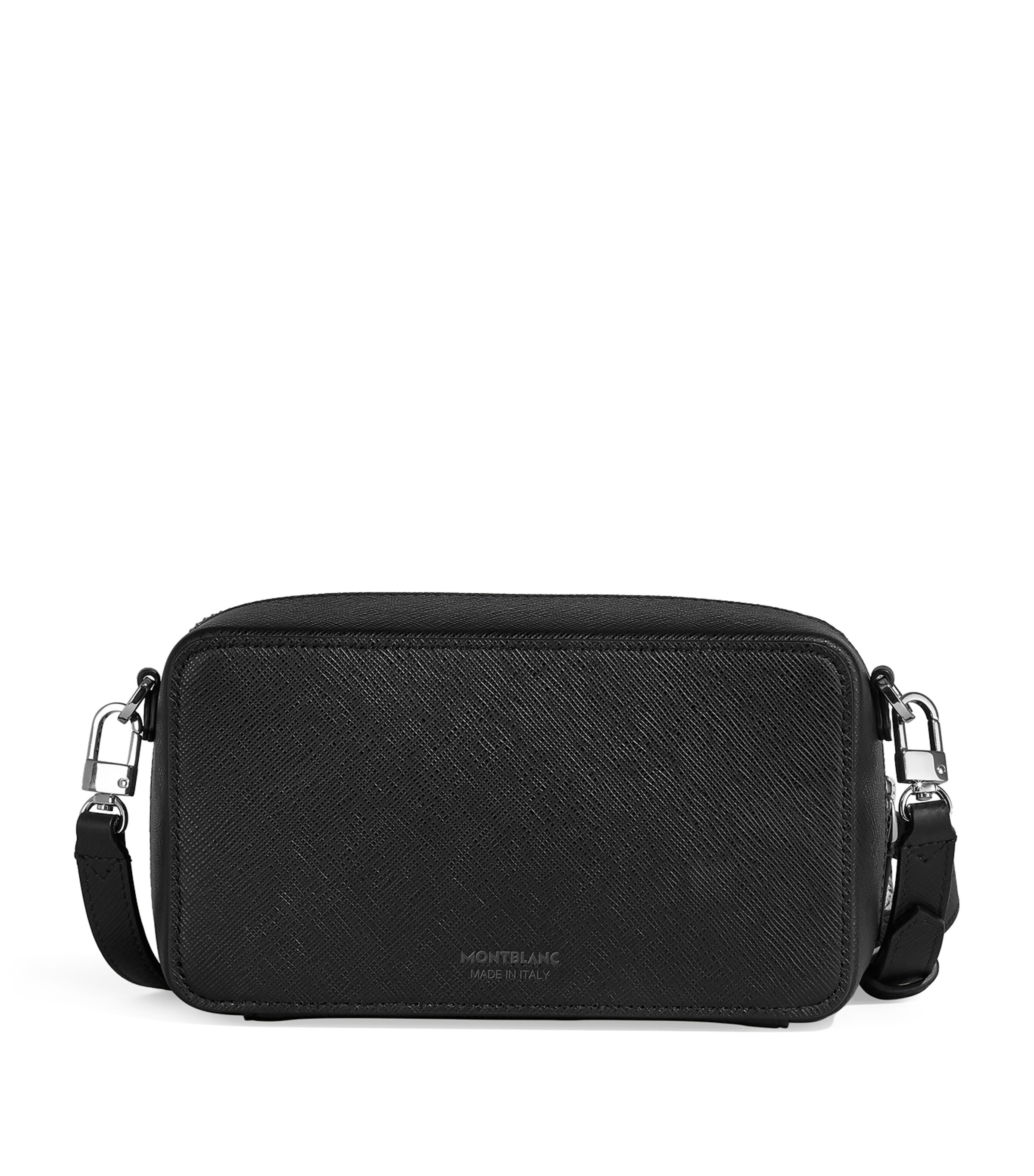 【関税&送料込】Montblanc Black Leather Crossbody Bag Montblanc Men's Sartorial Nano Saffiano Leather Messenger
