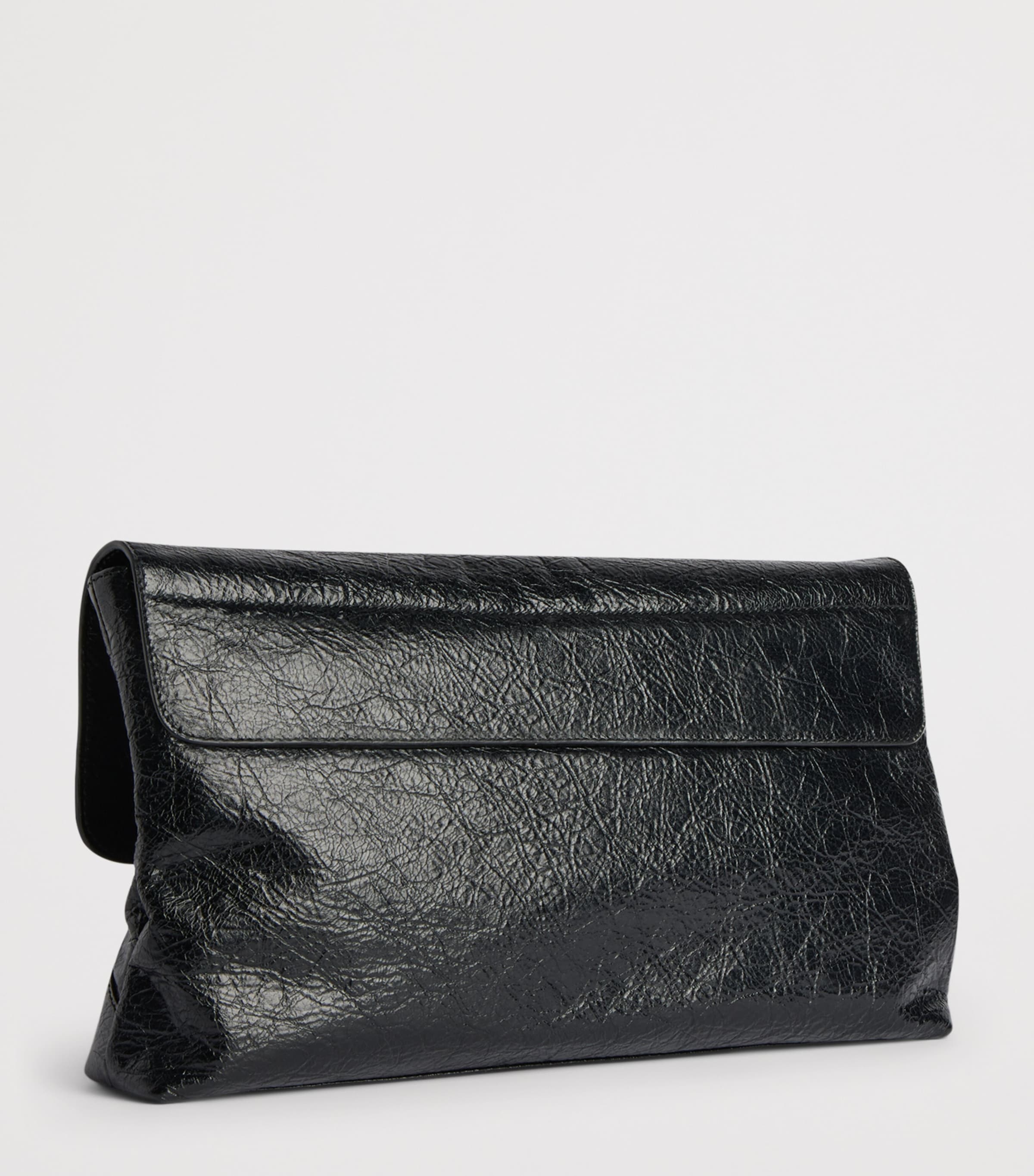 Balenciaga Black Lambskin Le City Clutch Bag | Harrods US