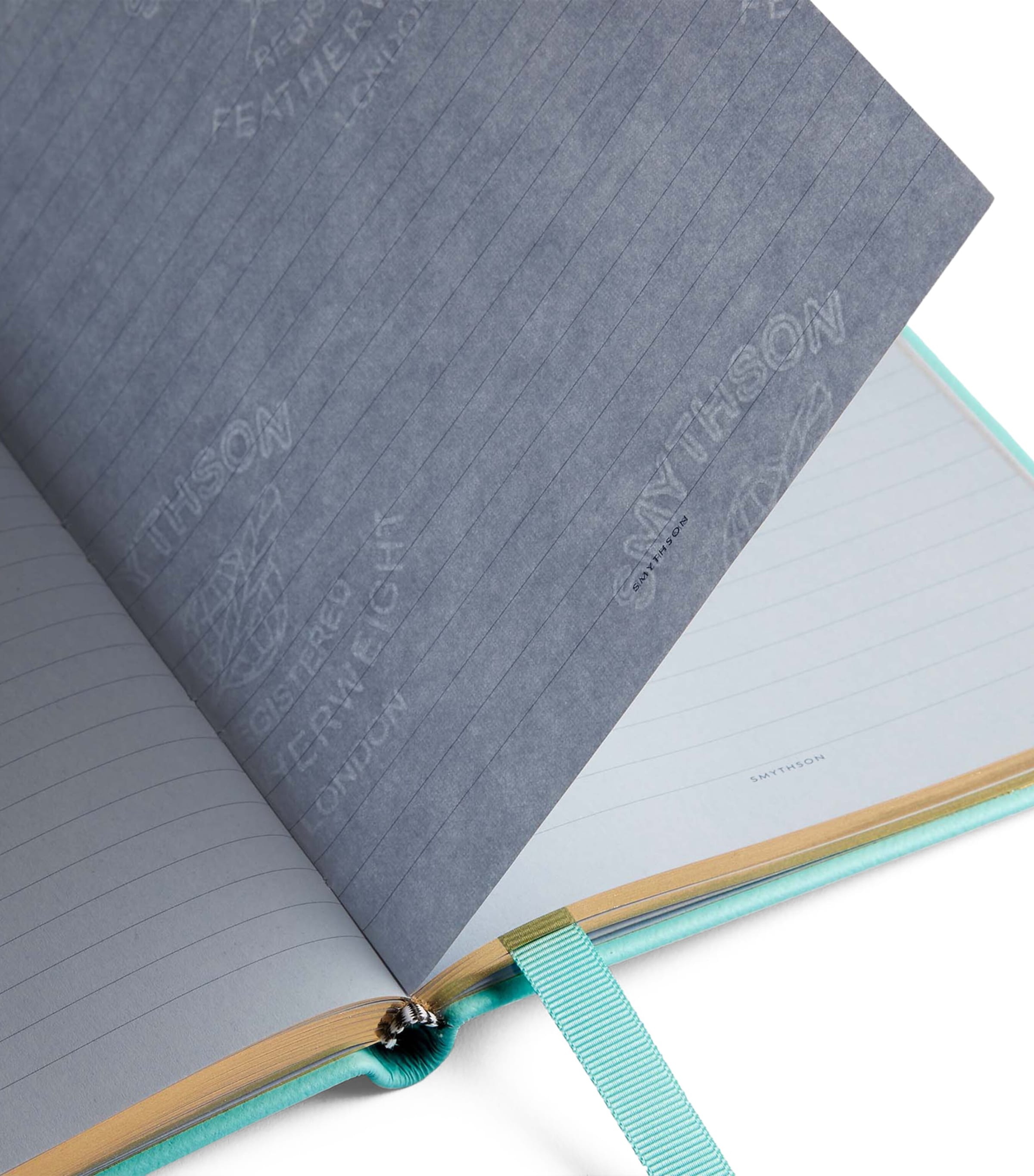 Leather Soho Notebook BRIGHT AQUA Image 3