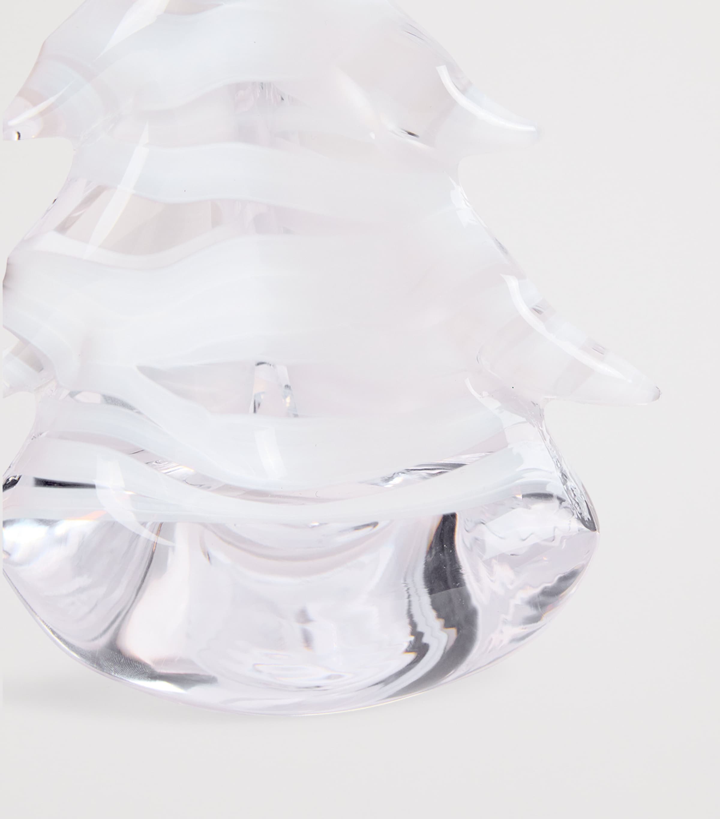 Glass Vermont Snowdrift Christmas Tree Ornament WHITE AND CLEAR Image 2