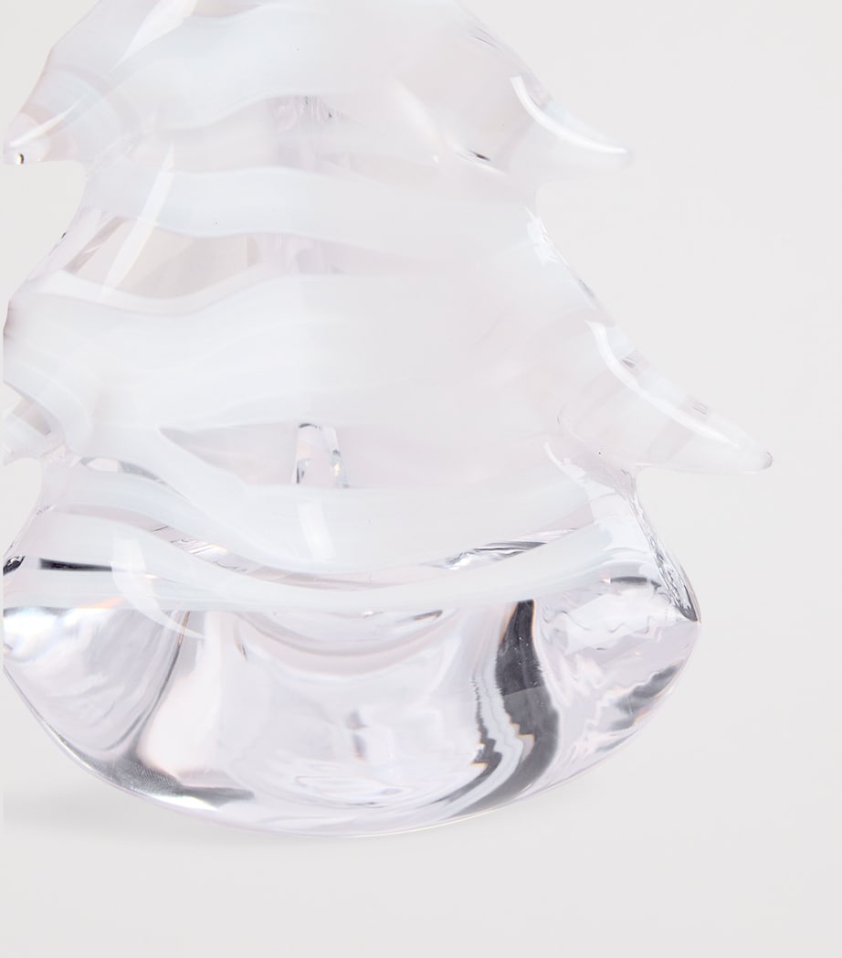 Glass Vermont Snowdrift Christmas Tree Ornament WHITE AND CLEAR Image 2