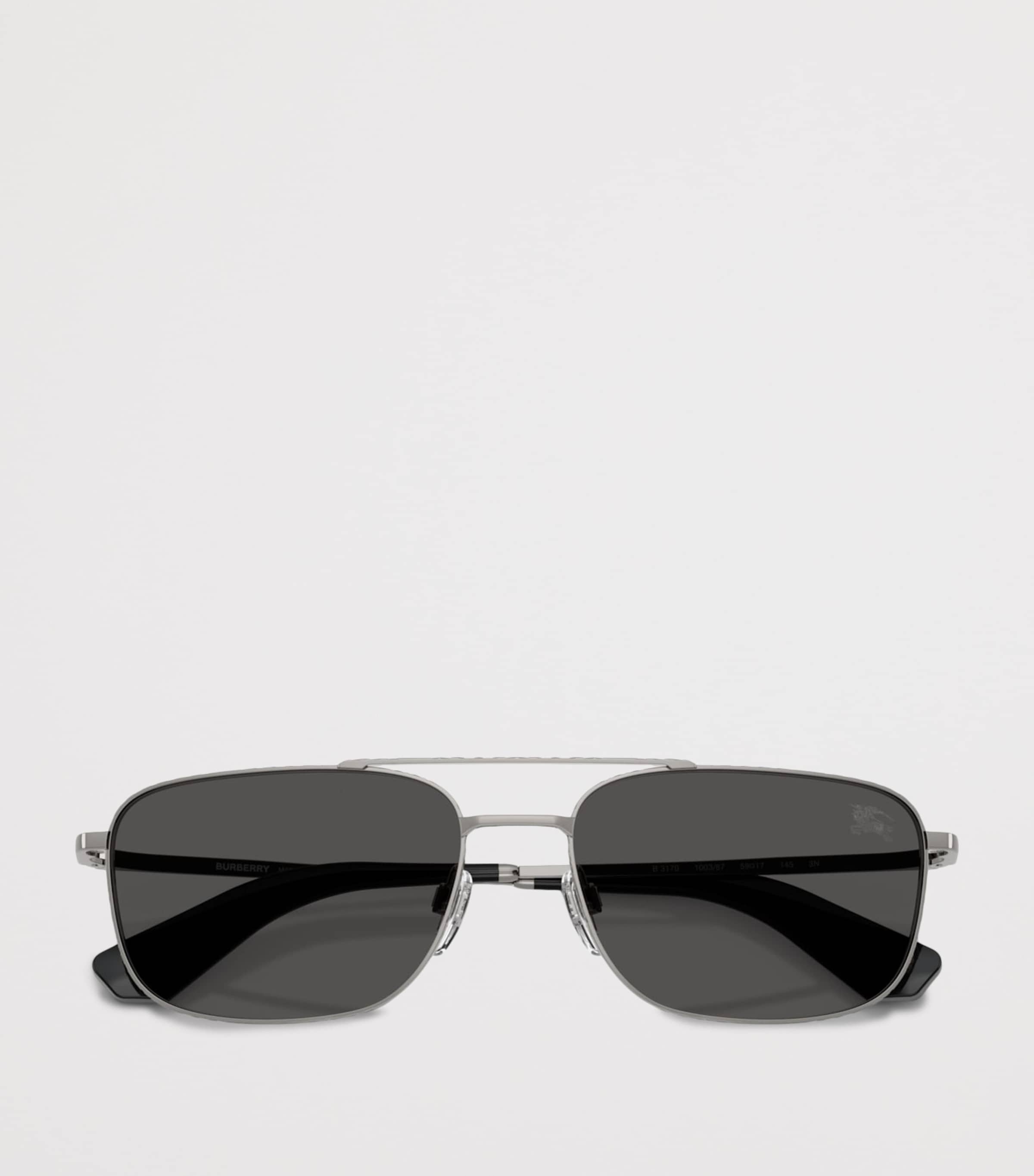 Burberry Metal BE3170 Pilot Sunglasses Grey Image 5