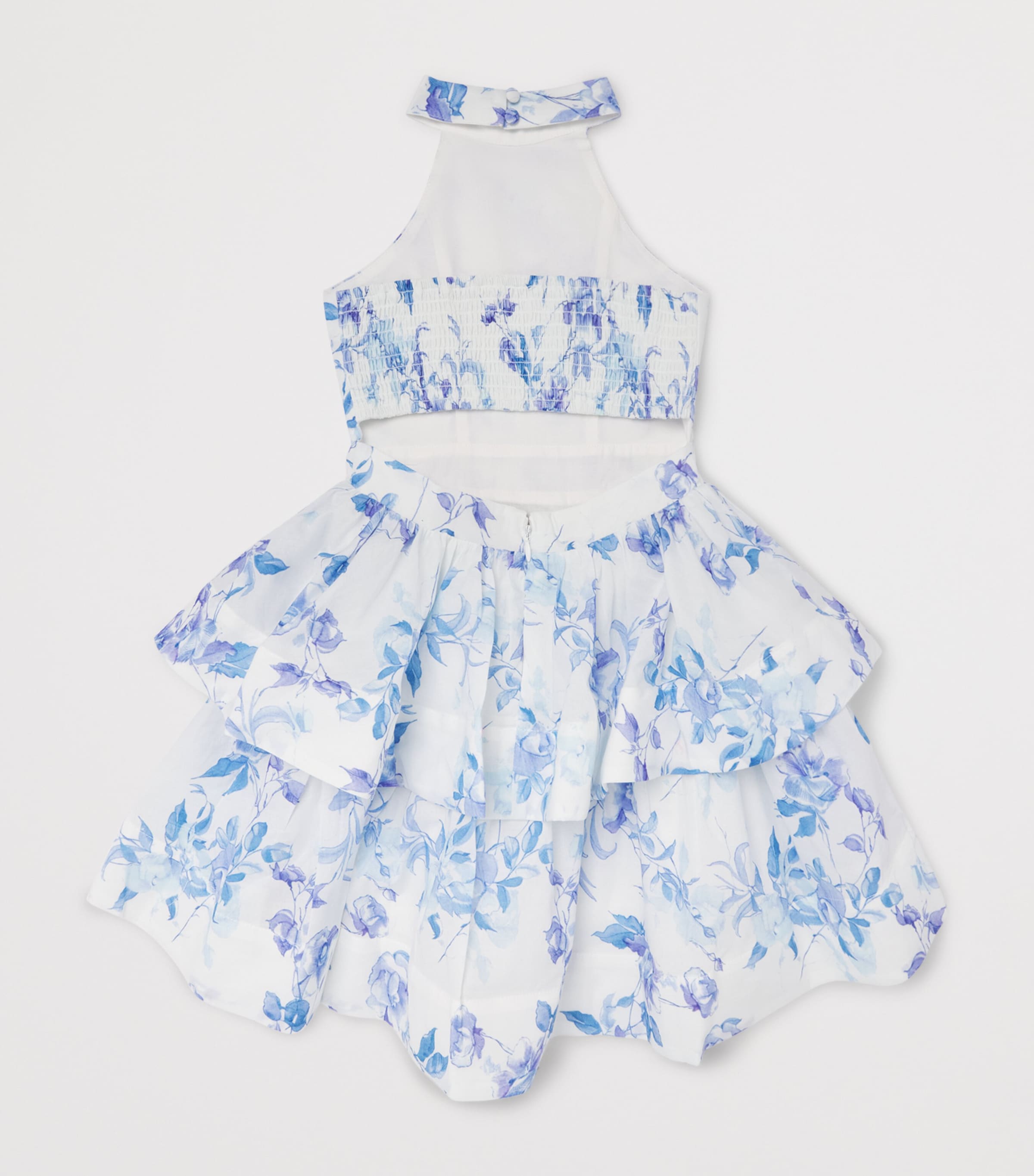 Bardot Junior Cotton Floral Zofia Dress (4-14 Years) Blue/navy Image 2