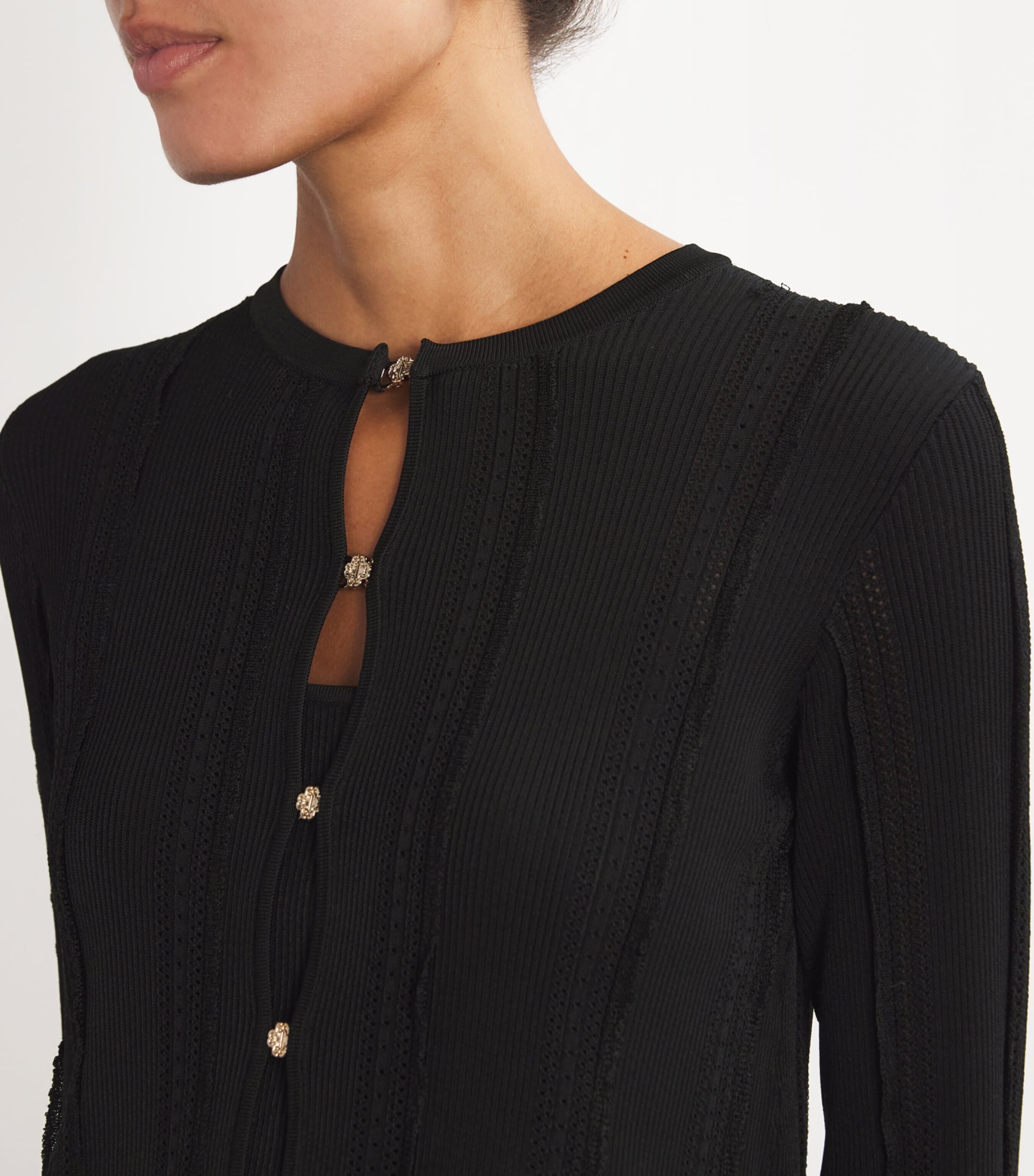 Maje Womens Madeline 2-in-1 Tank Top and Cardigan Black Image 6
