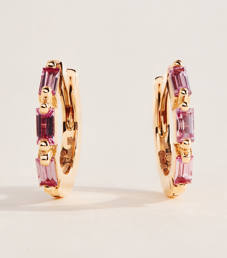 Suzanne Kalan Rose Gold and Sapphire Bold Huggie Earrings Rg/p Image 1