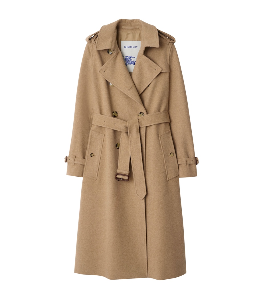 Cashmere Long Kensington Heritage Trench Coat TRAIL MELANGE Image 1
