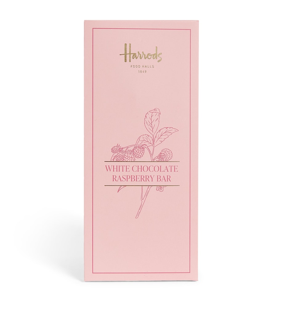 Harrods White Chocolate Raspberry Bar (80g) Image 1