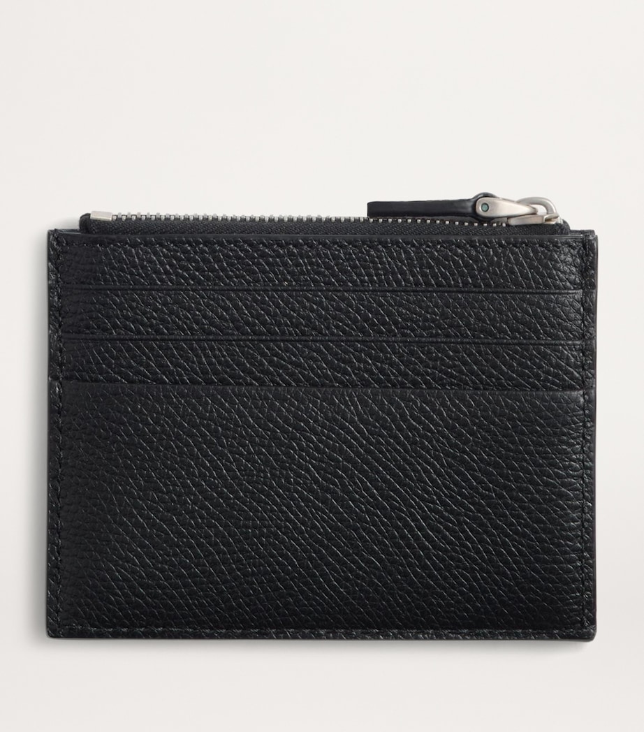 Leather VLogo Coin and Card Holder 0NO Image 3