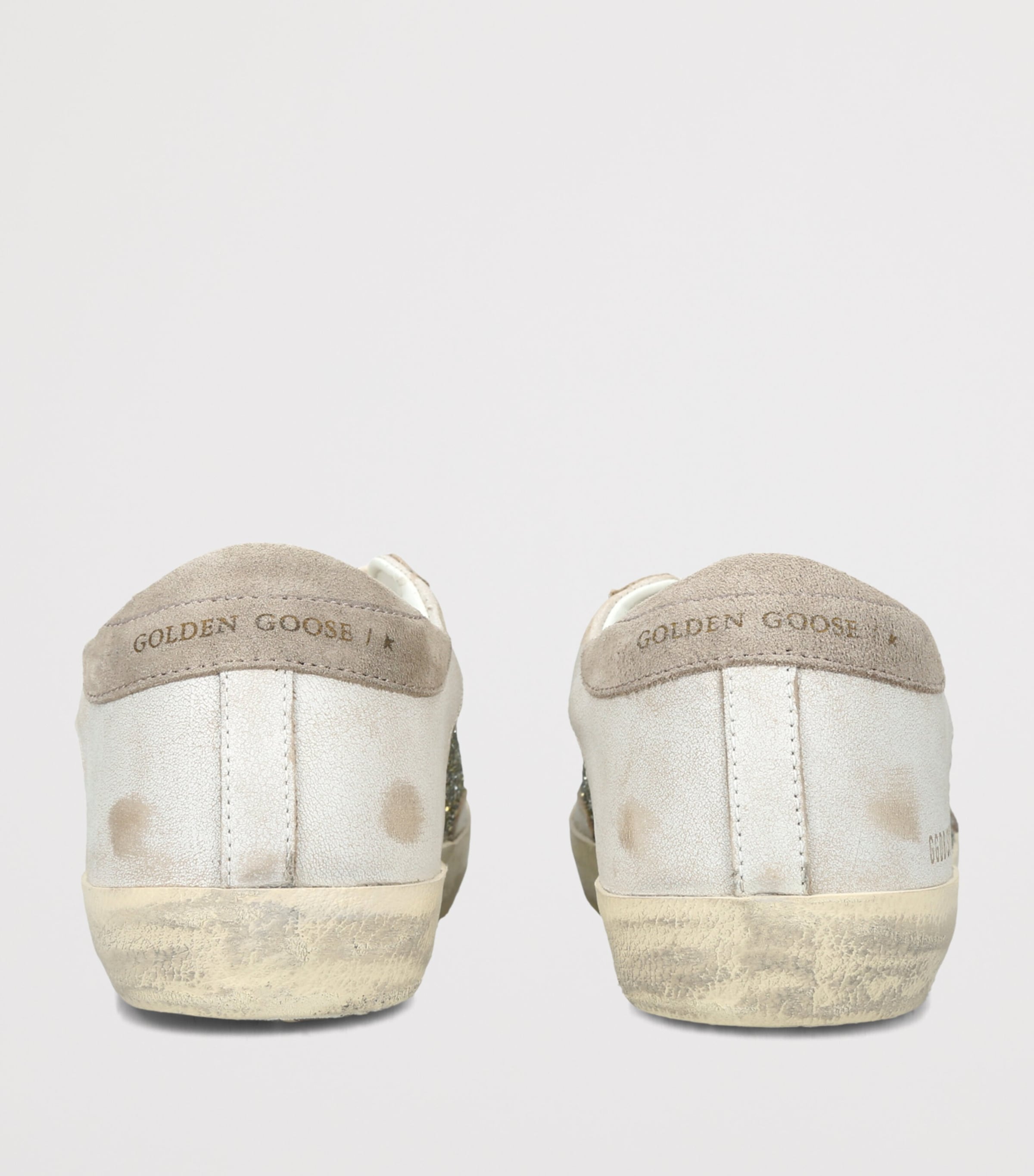 Golden Goose Womens Leather Super Star Sneakers White/comb Image 2