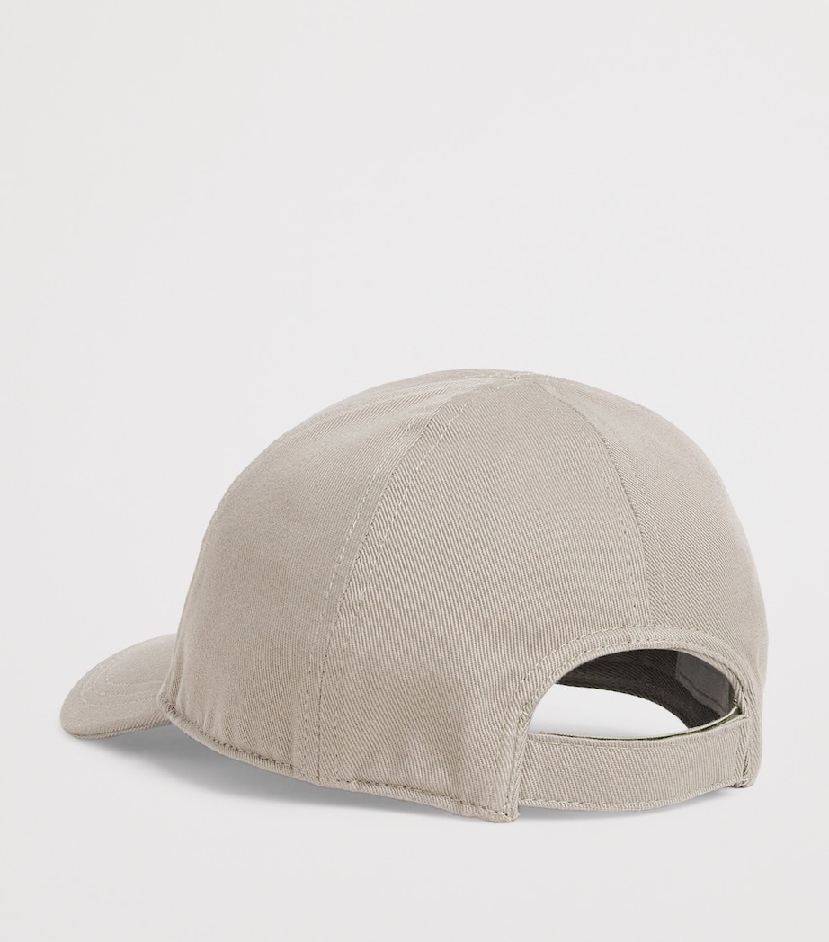 Eleventy Cotton Logo Baseball Cap Military Green Image 3