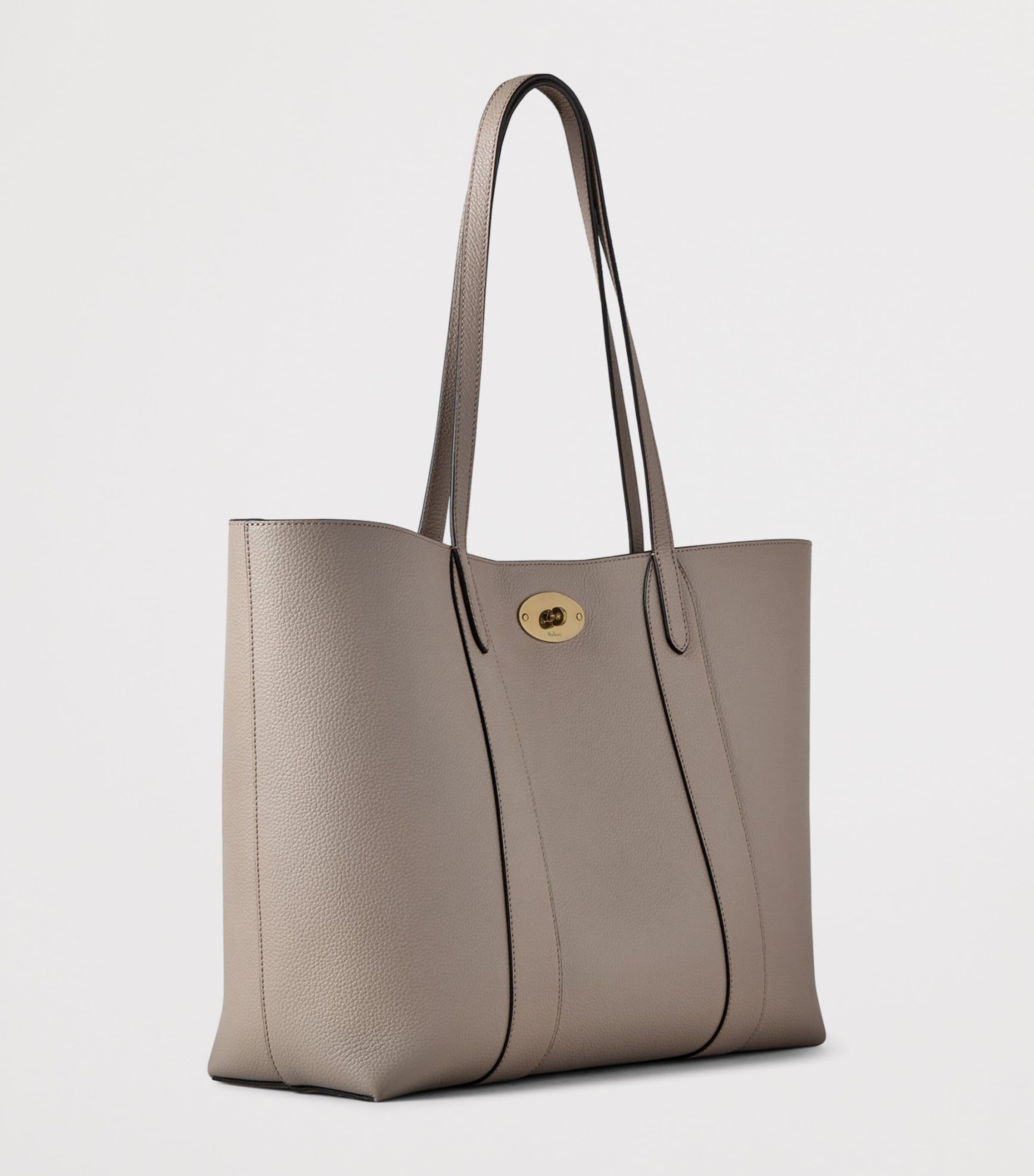 Small Leather Bayswater Tote Bag CASHMERE TAUPE Image 5