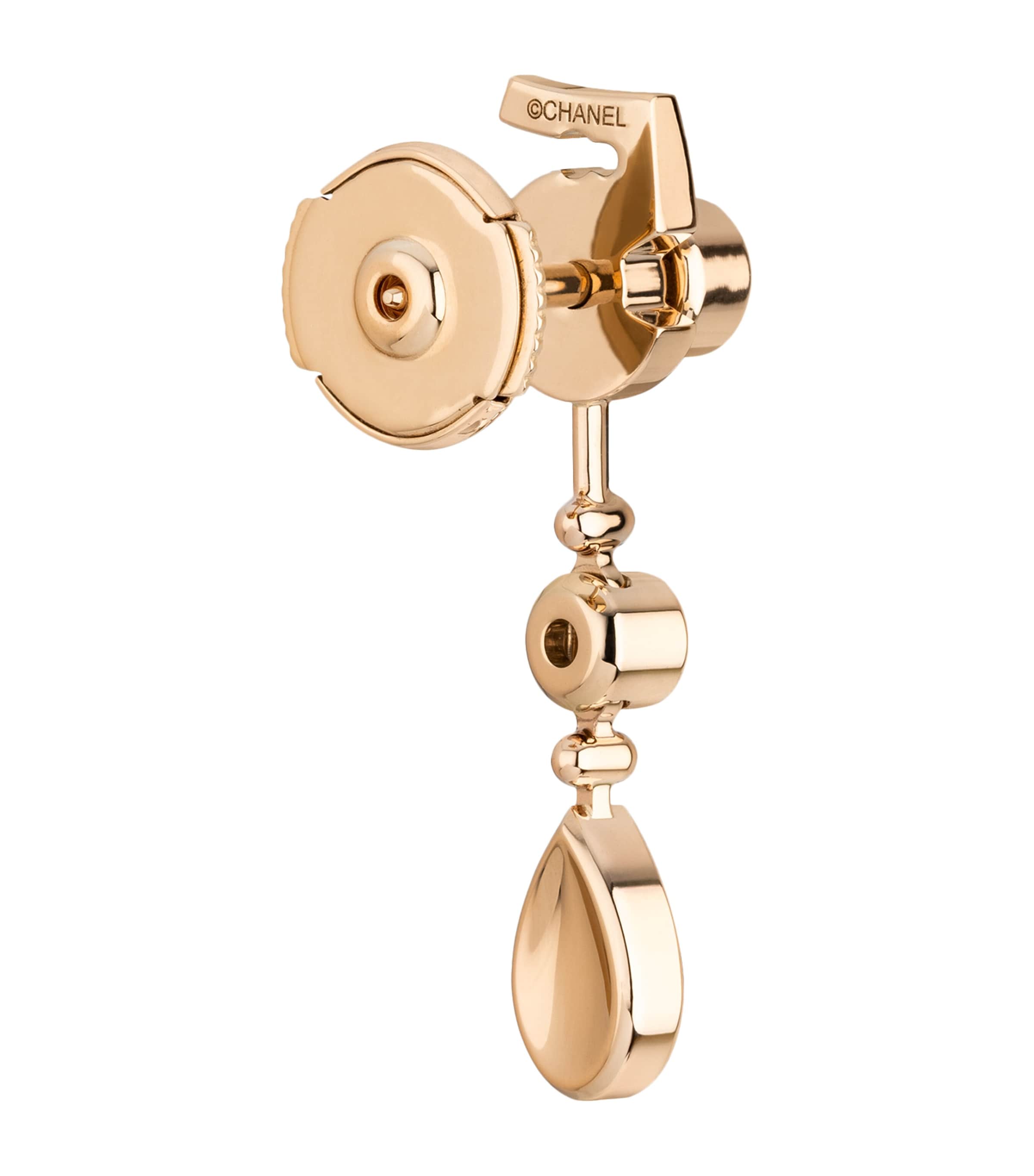 Beige Gold and Diamond N˚5 Transformable Earrings BEIGE Image 4