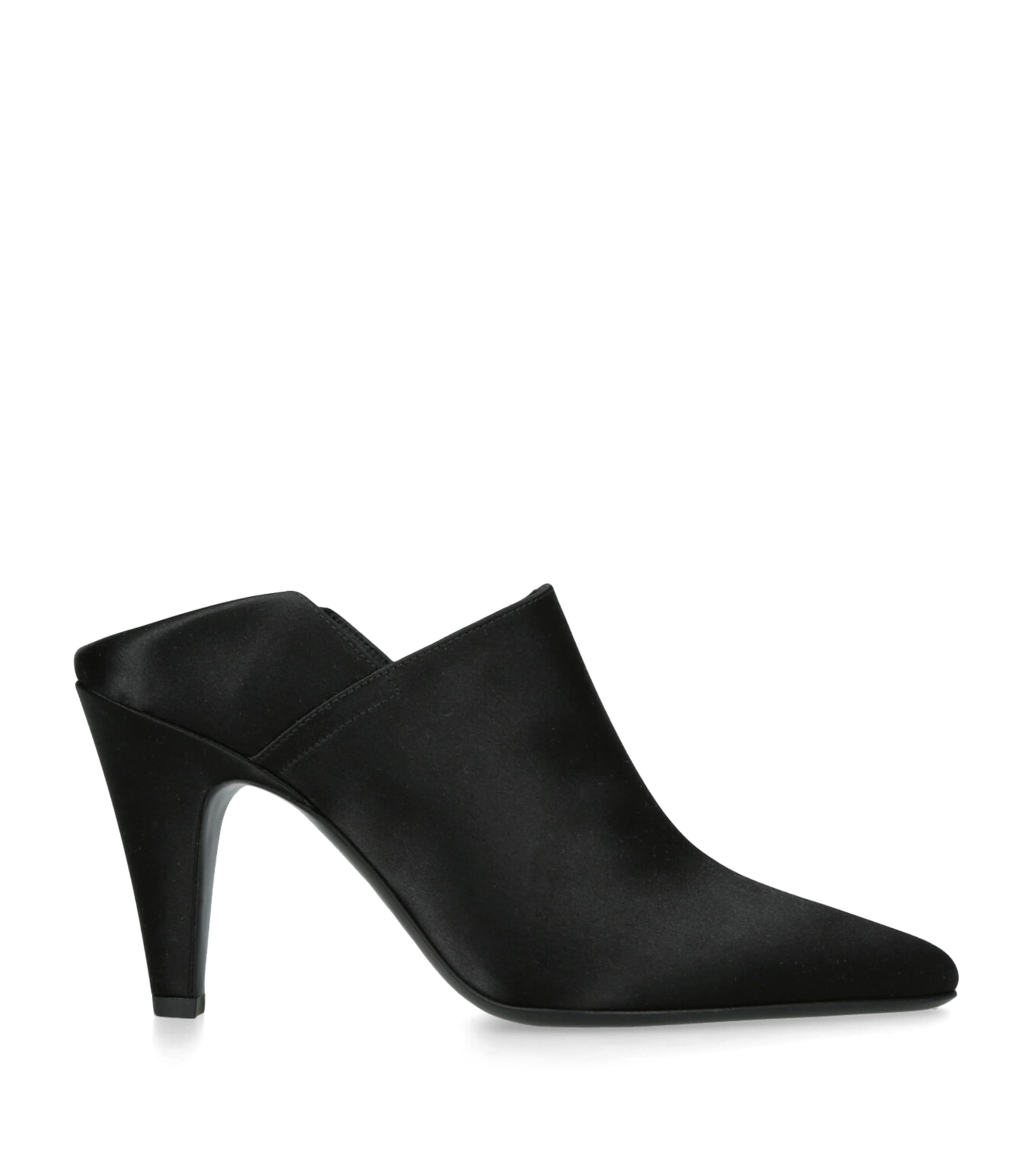 Alaïa Satin Mules 90 Black Image 1