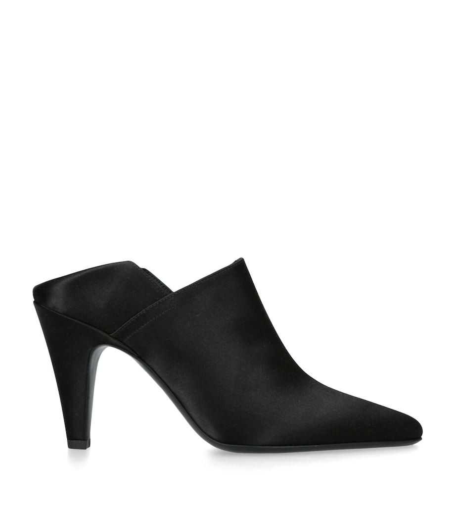 Alaïa Satin Mules 90 Black Image 1