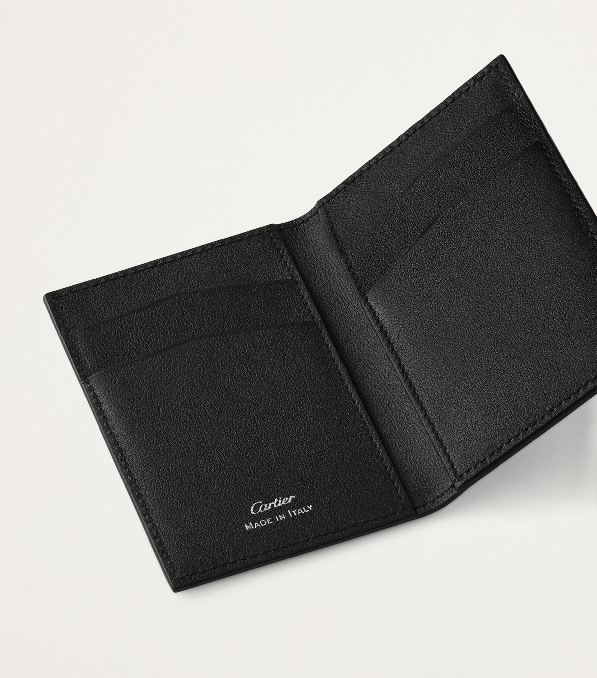 Calfskin Losange Shadow Card Holder BLACK Image 5