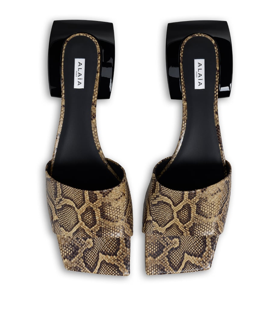 Alaïa Suede Ellipse Mules Honey Image 2