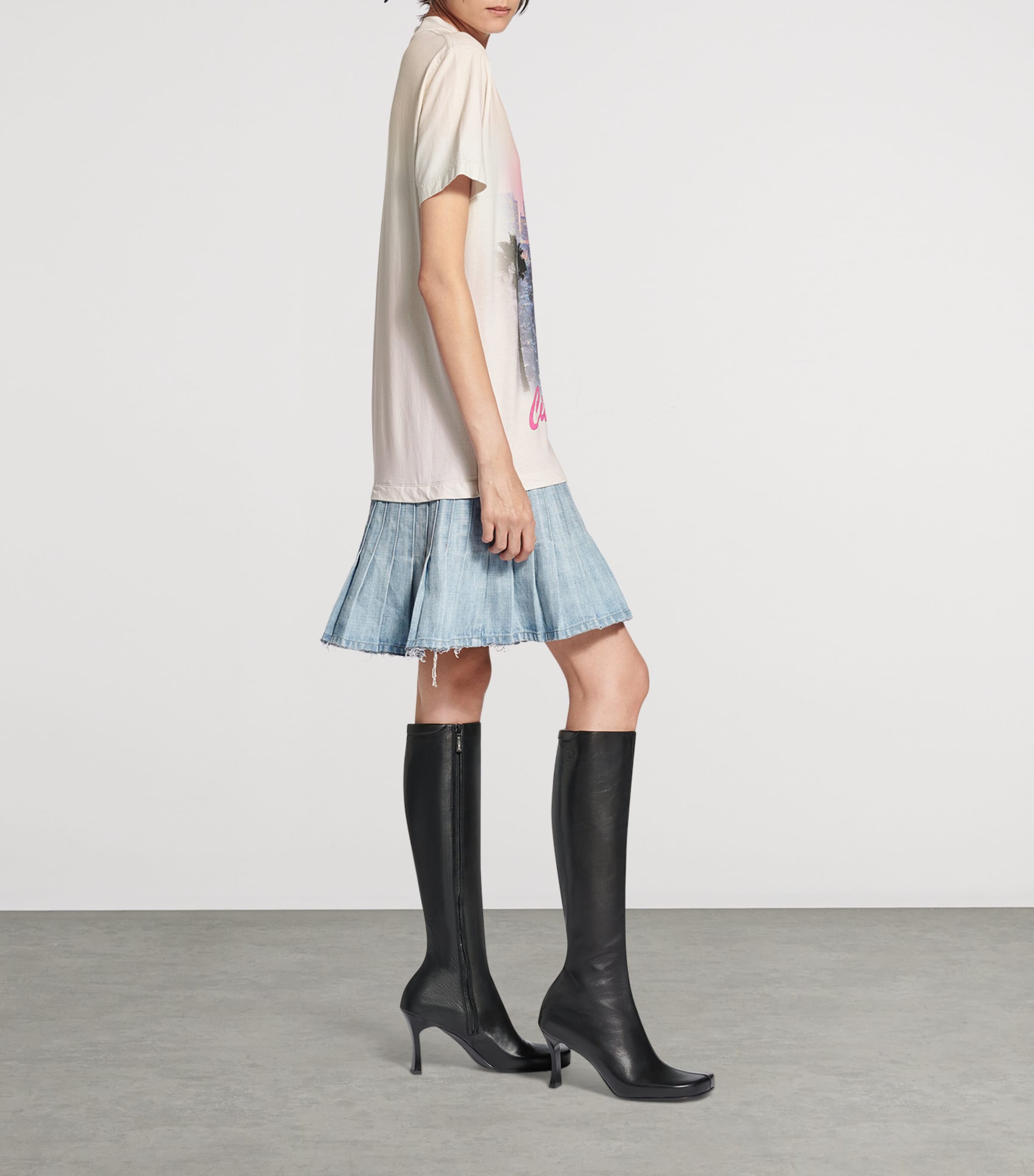 Balenciaga Navy Layered City of Angels T-Shirt Dress