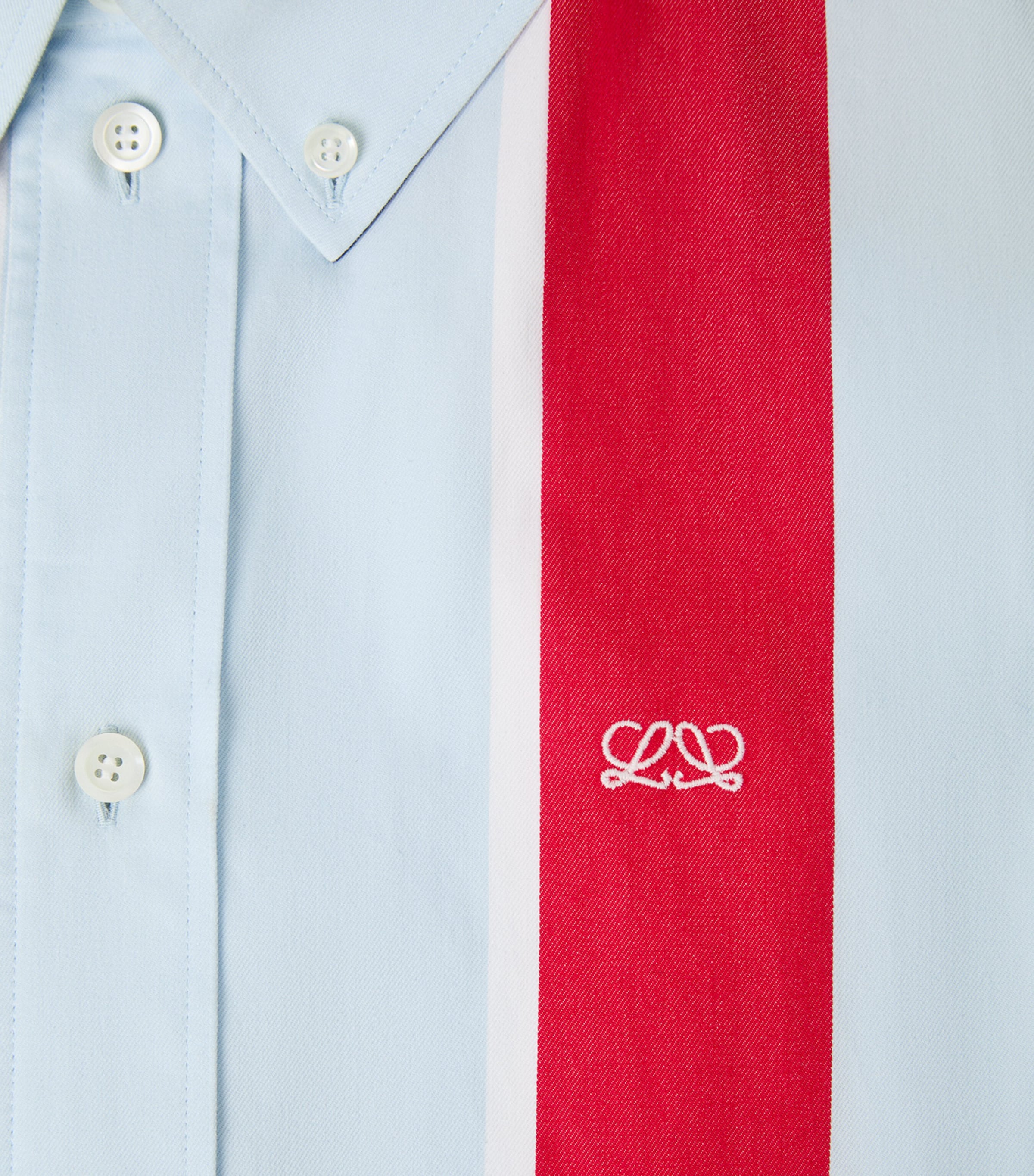 LOEWE Mens Stripe Print Shirt Blue/multicolor Image 6