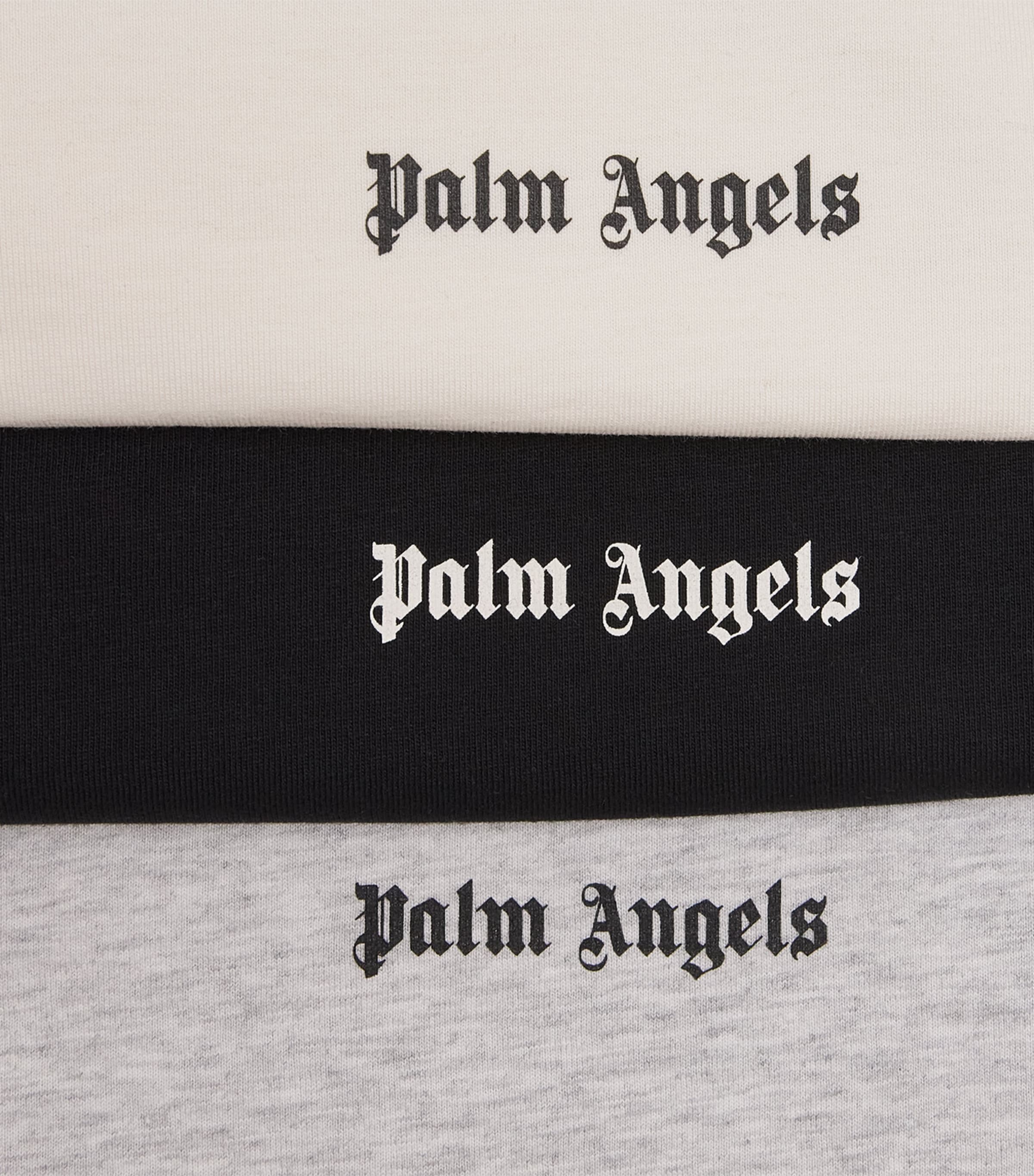 Palm Angels Kids Pack of 3 Cotton Logo T-Shirts (4-12+ Years) Image 3