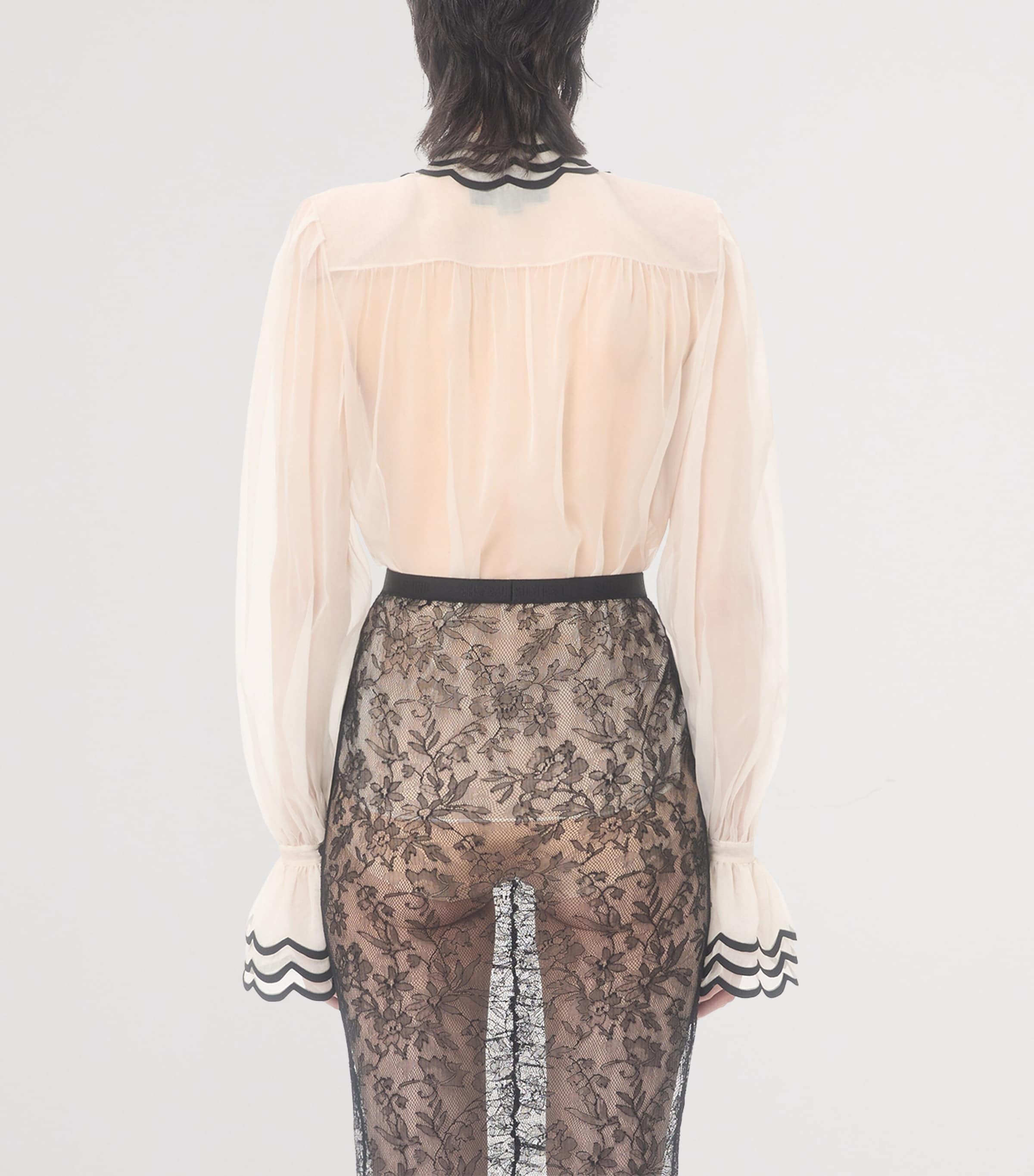 Valentino Womens Silk Embroidered Shirt Image 4