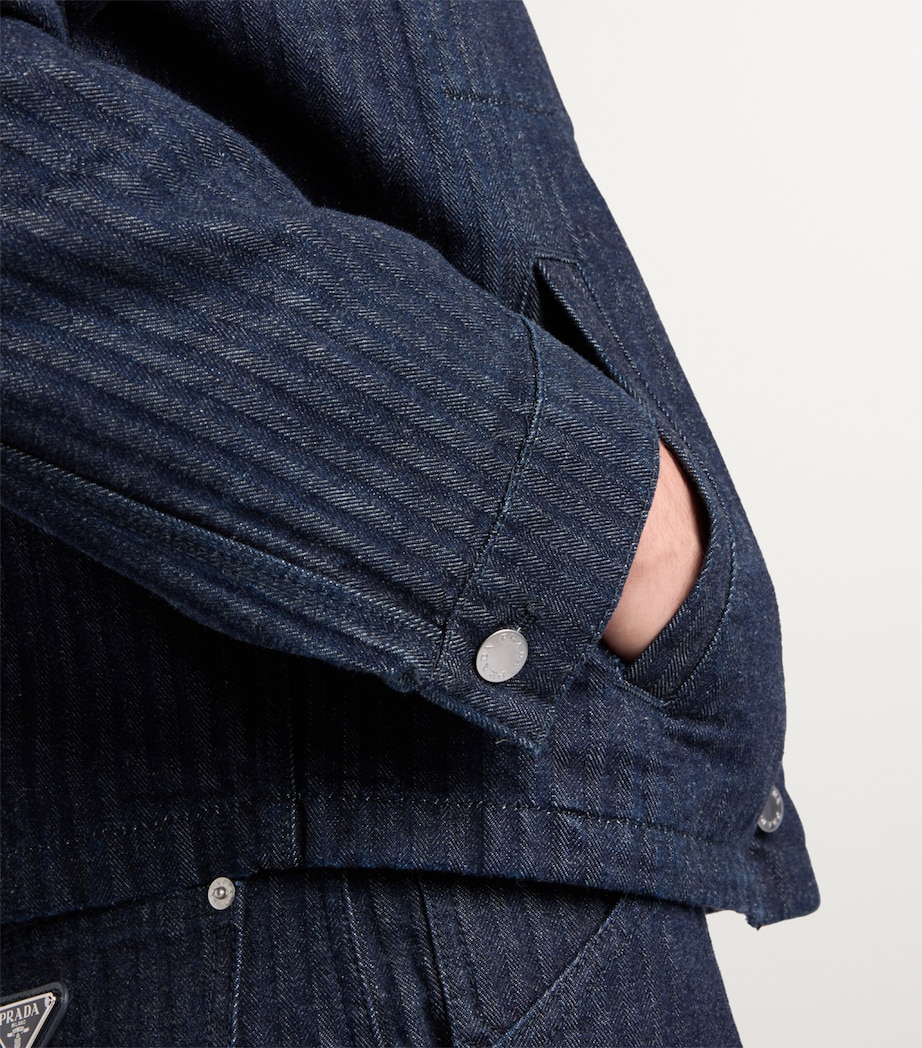 Chevron Denim Jacket F0008 Image 6