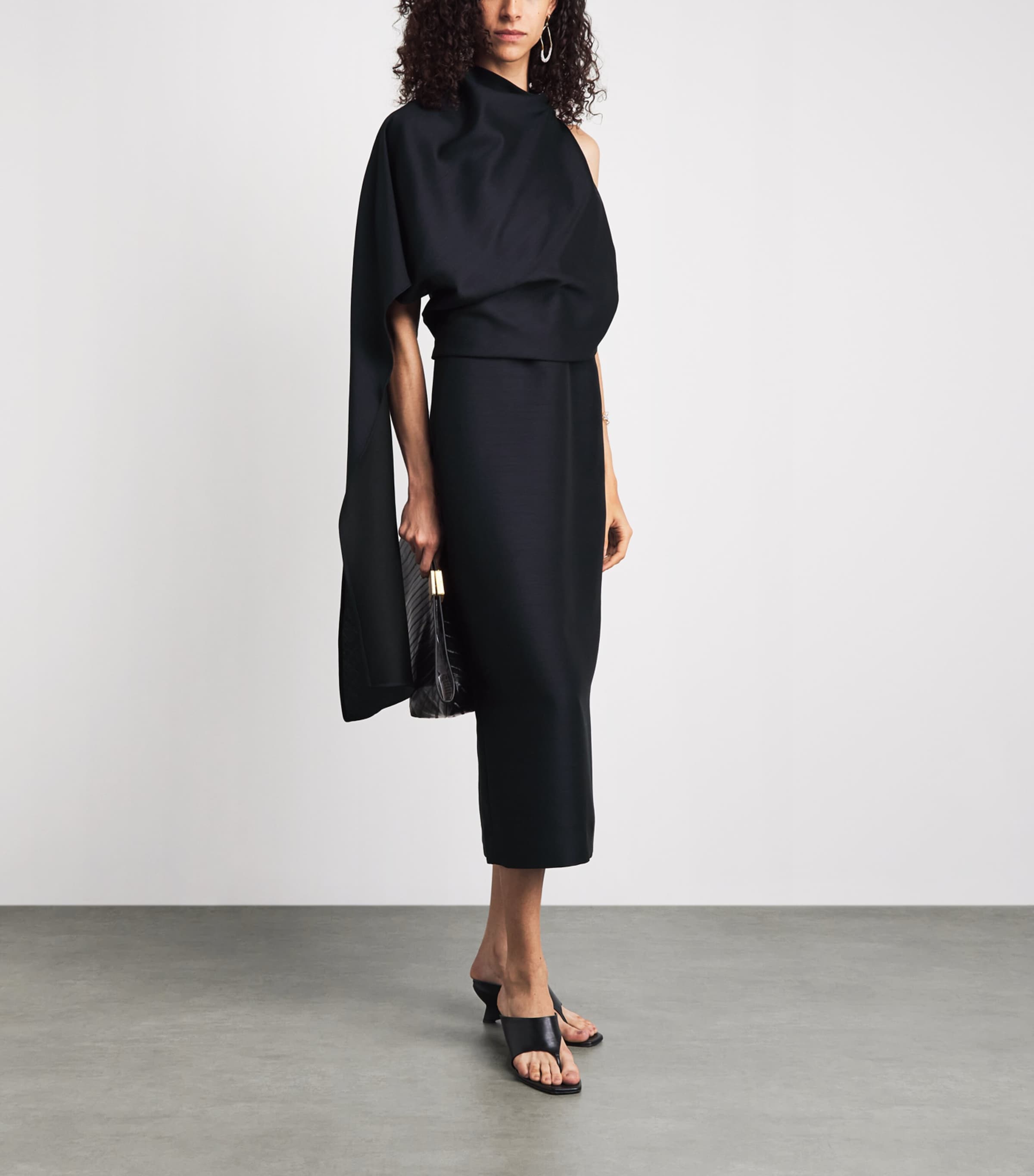 Róhe Womens Draped Open-Back Maxi Dress Night Image 2