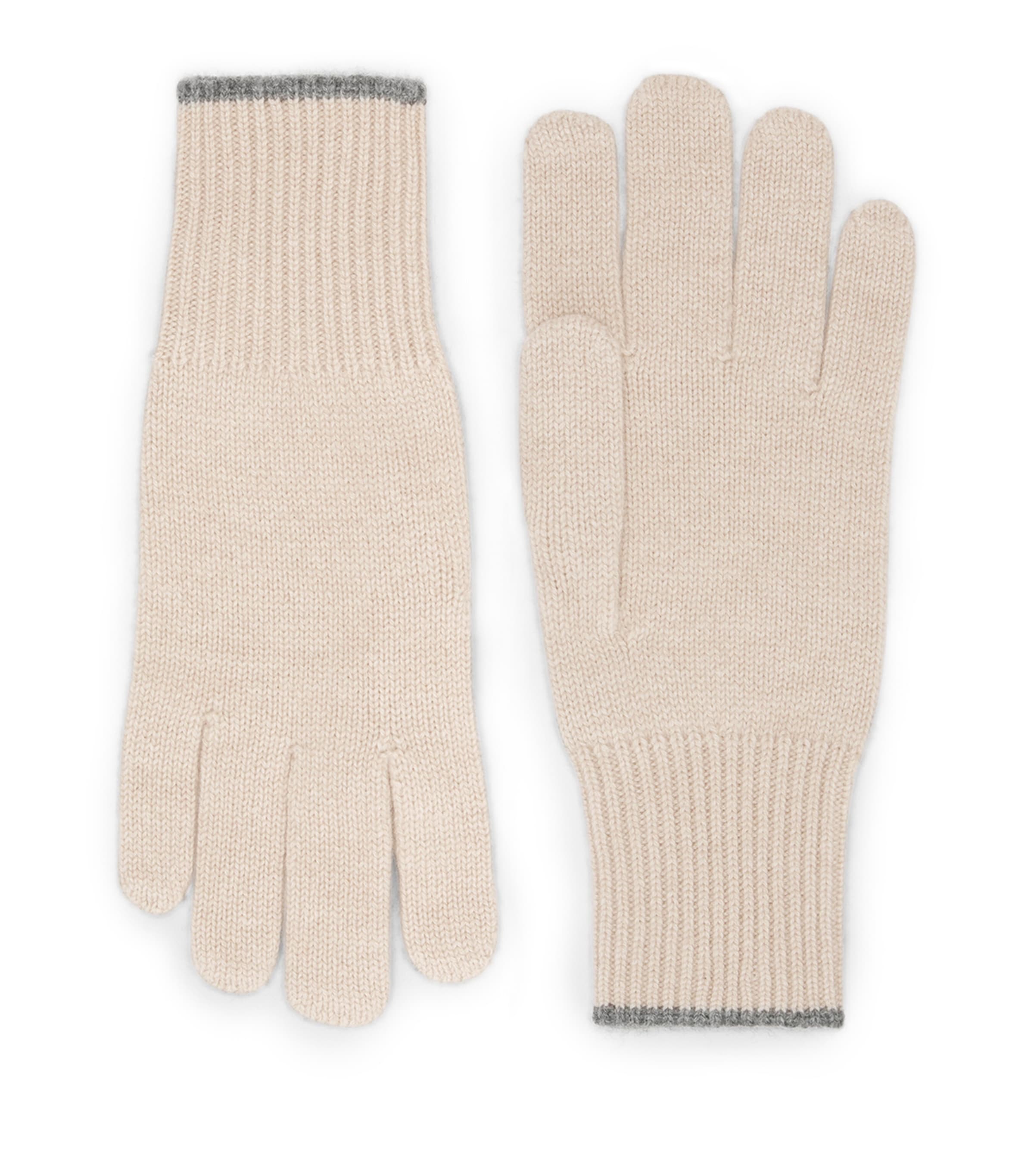 Brunello Cucinelli Cashmere Gloves In Beige